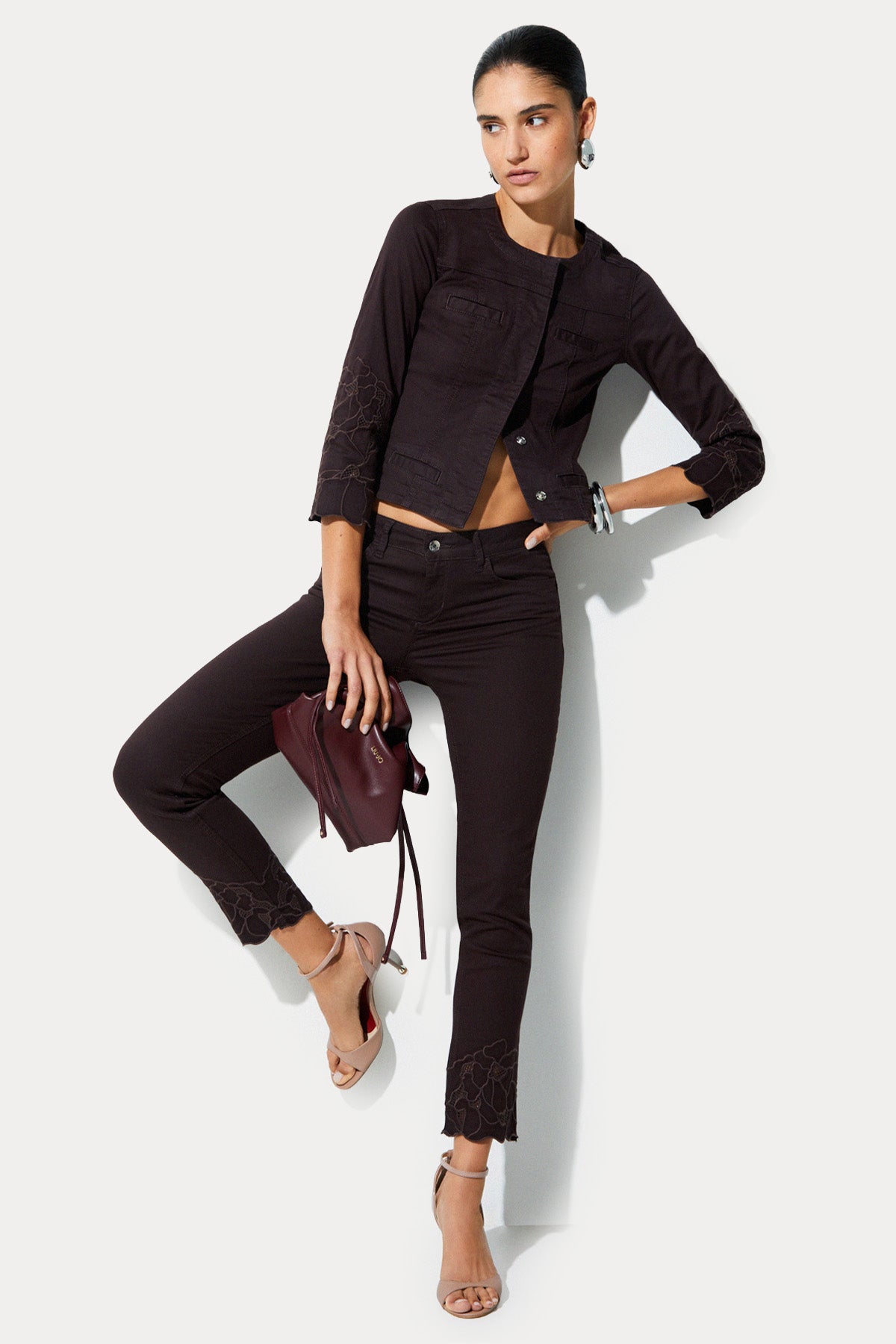 Liu Jo Slim Fit Nakış Detaylı Ceket-Ceket-Libas