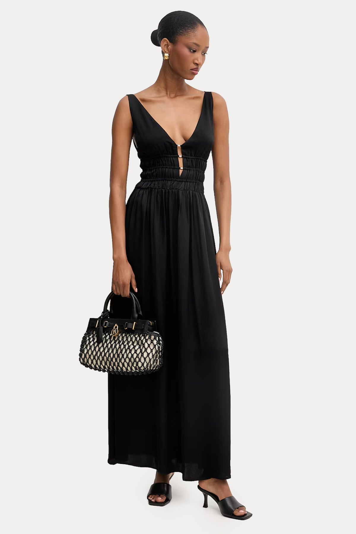 Liu Jo Regular Fit Volanlı Maxi Elbise-Elbise-Libas