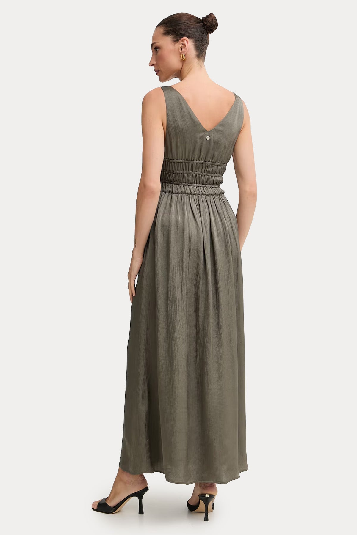 Liu Jo Regular Fit Volanlı Maxi Elbise-Elbise-Libas
