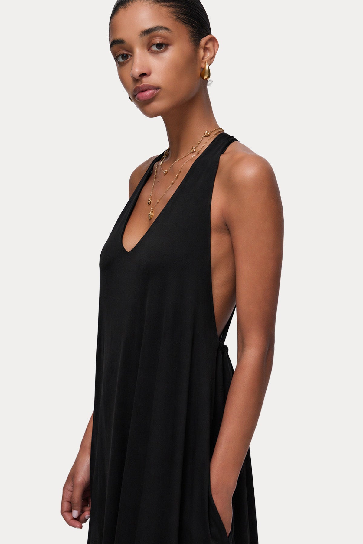 Liu Jo Relaxed Fit Streç Maxi Elbise-Elbise-Libas