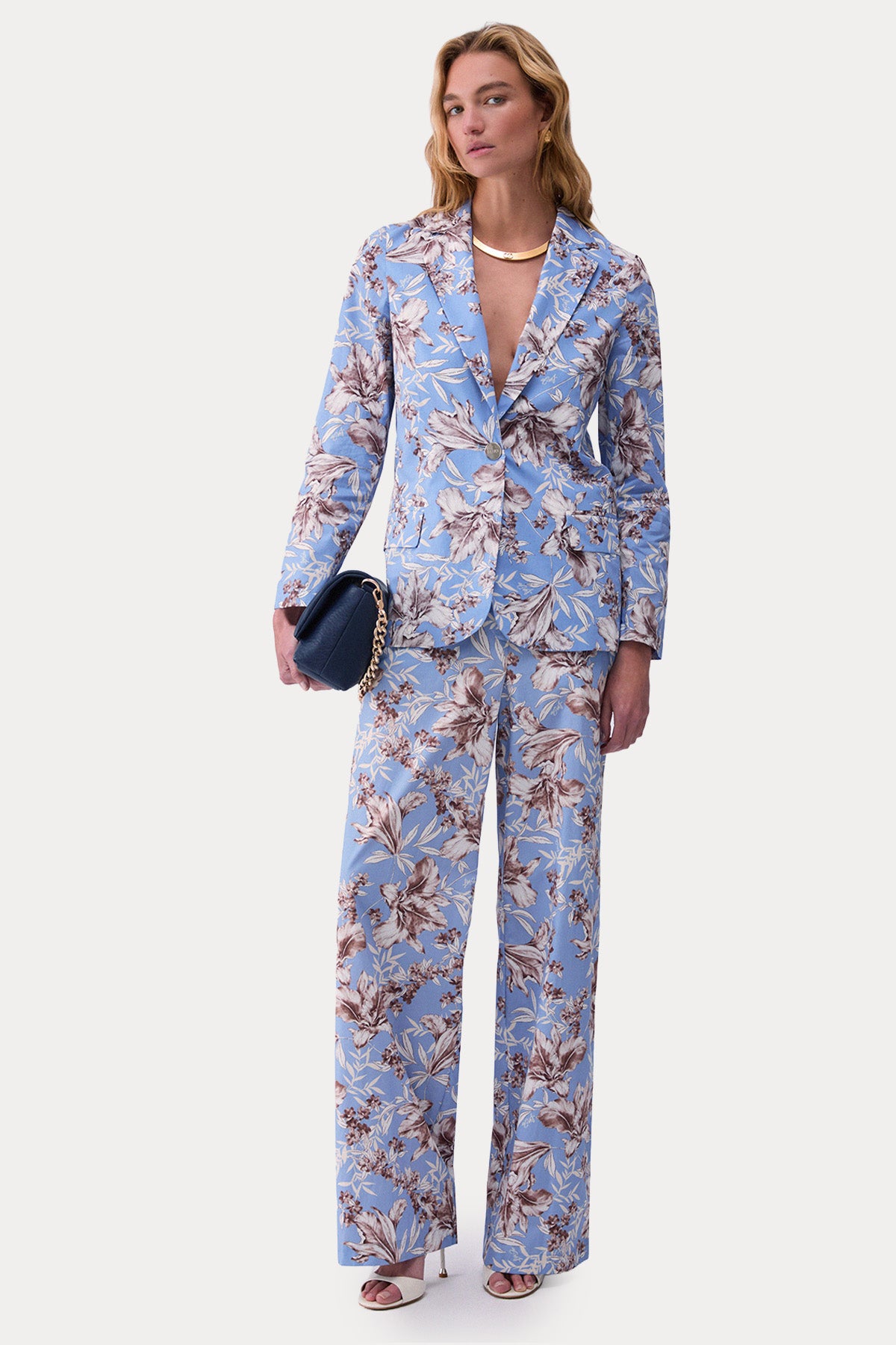 Liu Jo Regular Fit Çiçek Desenli Blazer Ceket-Ceket-Libas
