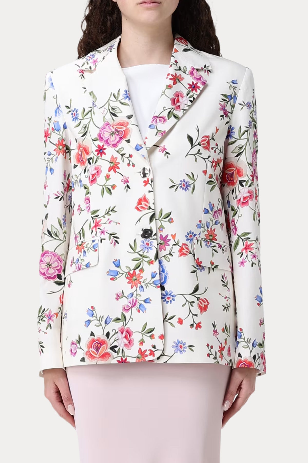 Liu Jo Relaxed Fit Çiçek Desenli Blazer Ceket