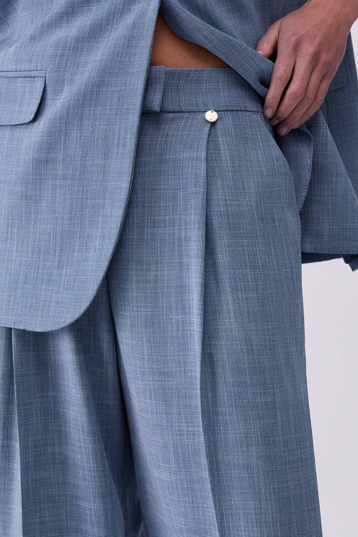 Liu Jo Relaxed Fit Yüksek Bel Tek Pileli Pantolon