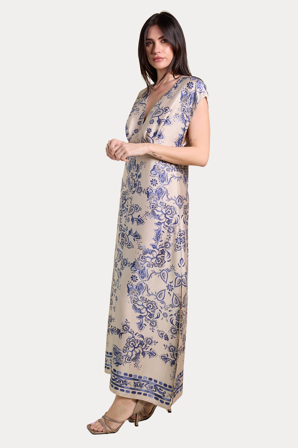 Liu Jo Relaxed Fit Desenli Midi Elbise