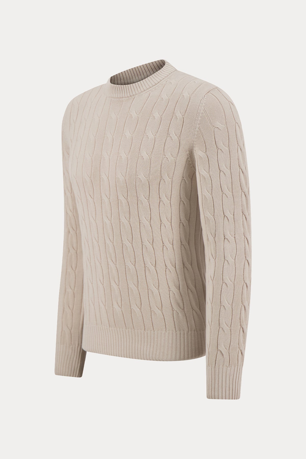 Gran Sasso Regular Fit Yuvarlak Yaka Saç Örgü Triko