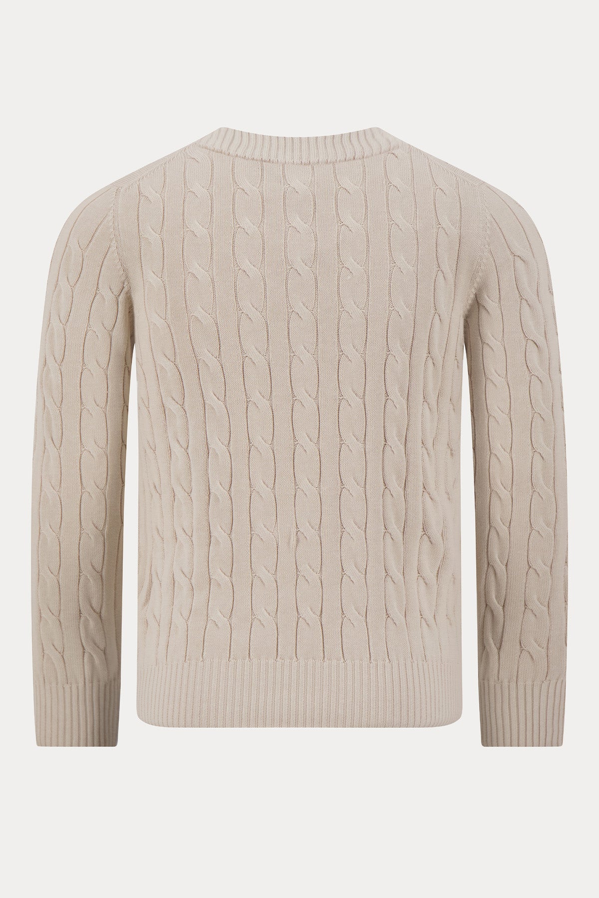 Gran Sasso Regular Fit Yuvarlak Yaka Saç Örgü Triko