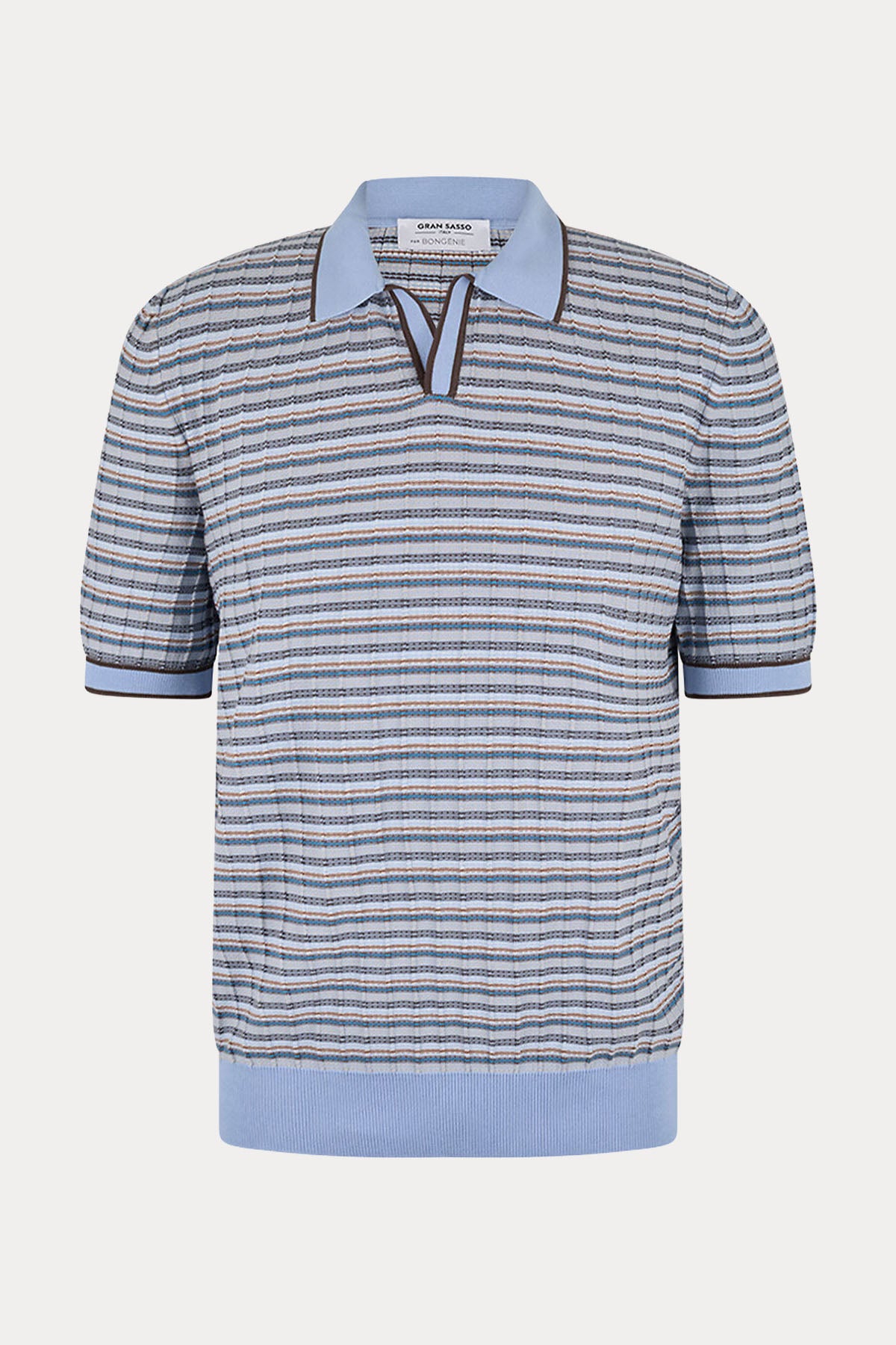 Gran Sasso Regular Fit İnce Örgü Polo Yaka Triko-Triko-Libas