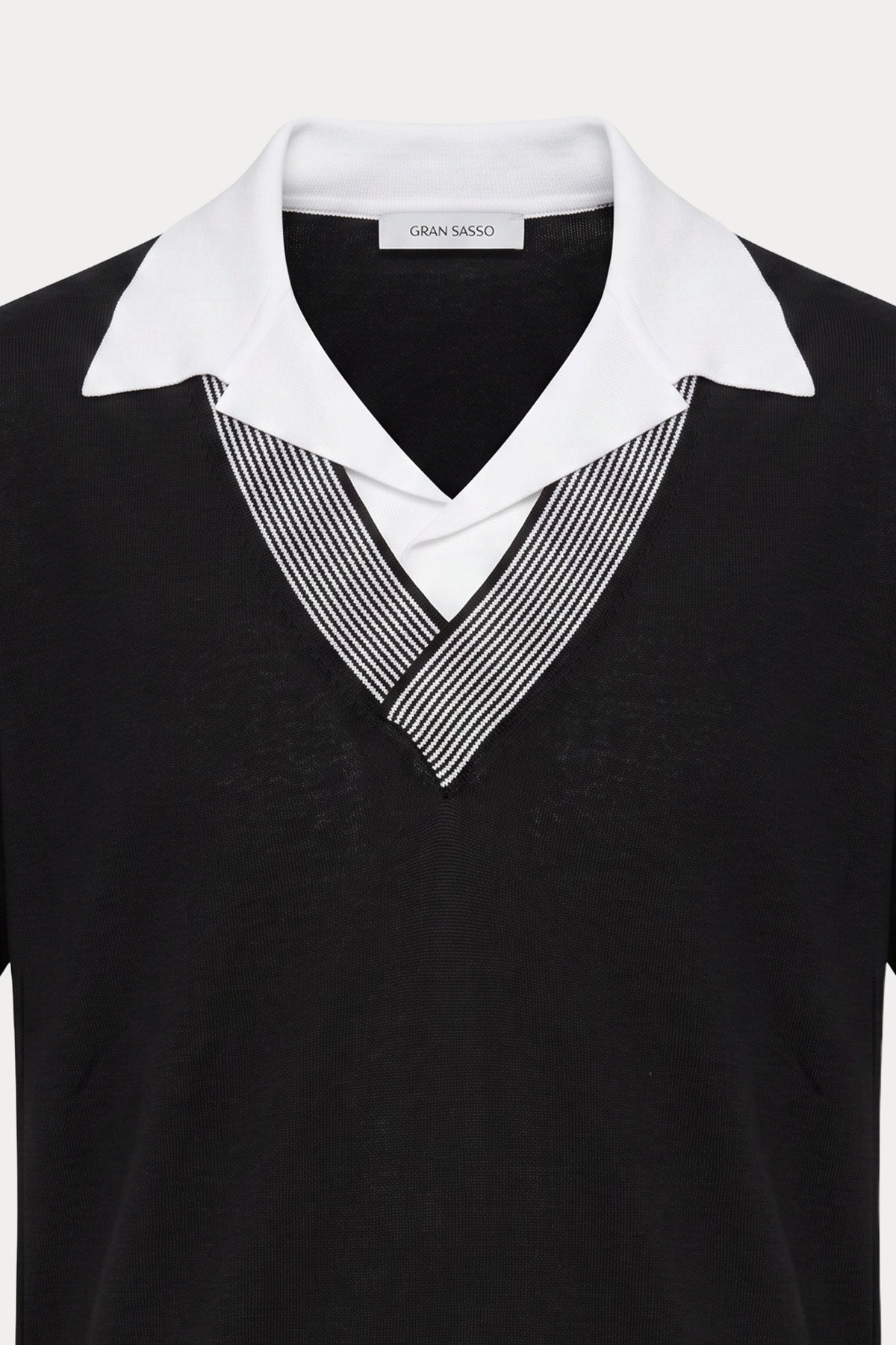 Gran Sasso Regular Fit Polo Yaka İnce Örgü Triko-Triko-Libas