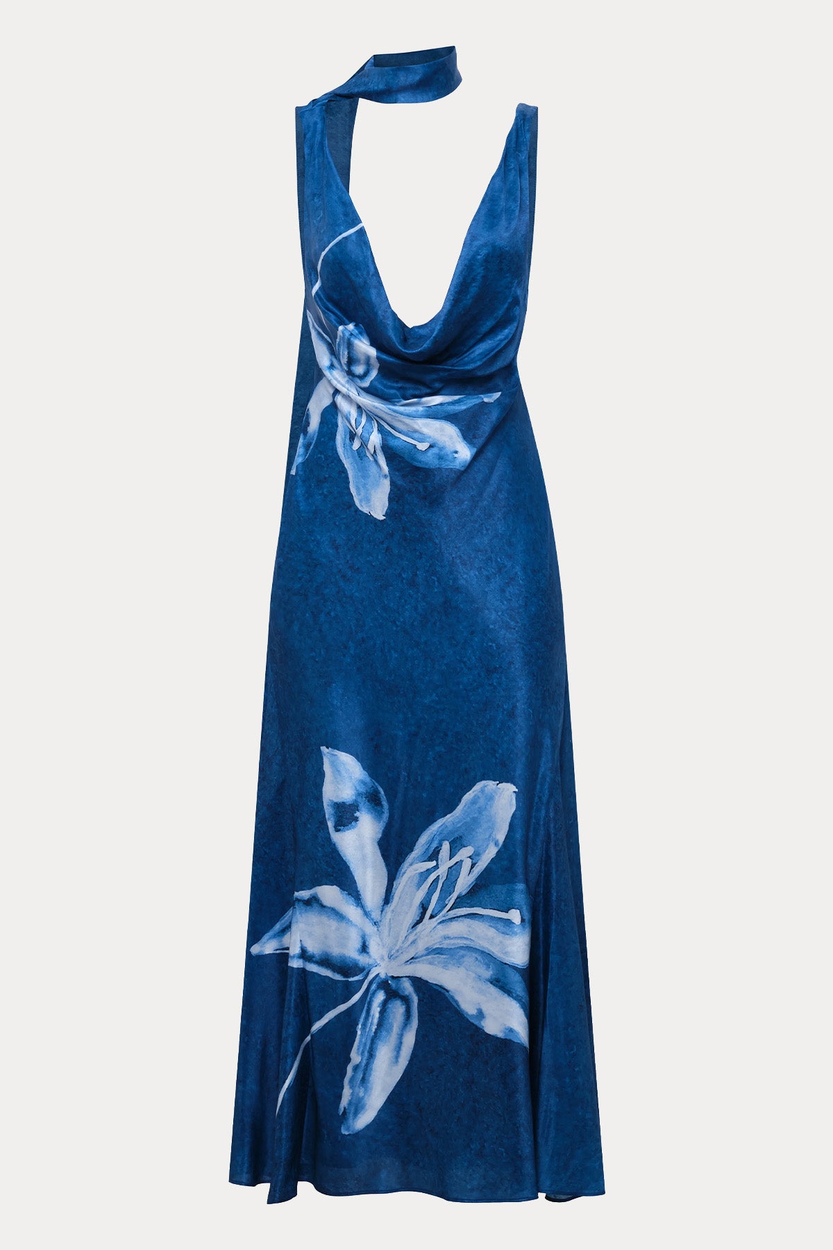 Amur Sorelle Midi Keten Abiye Elbise