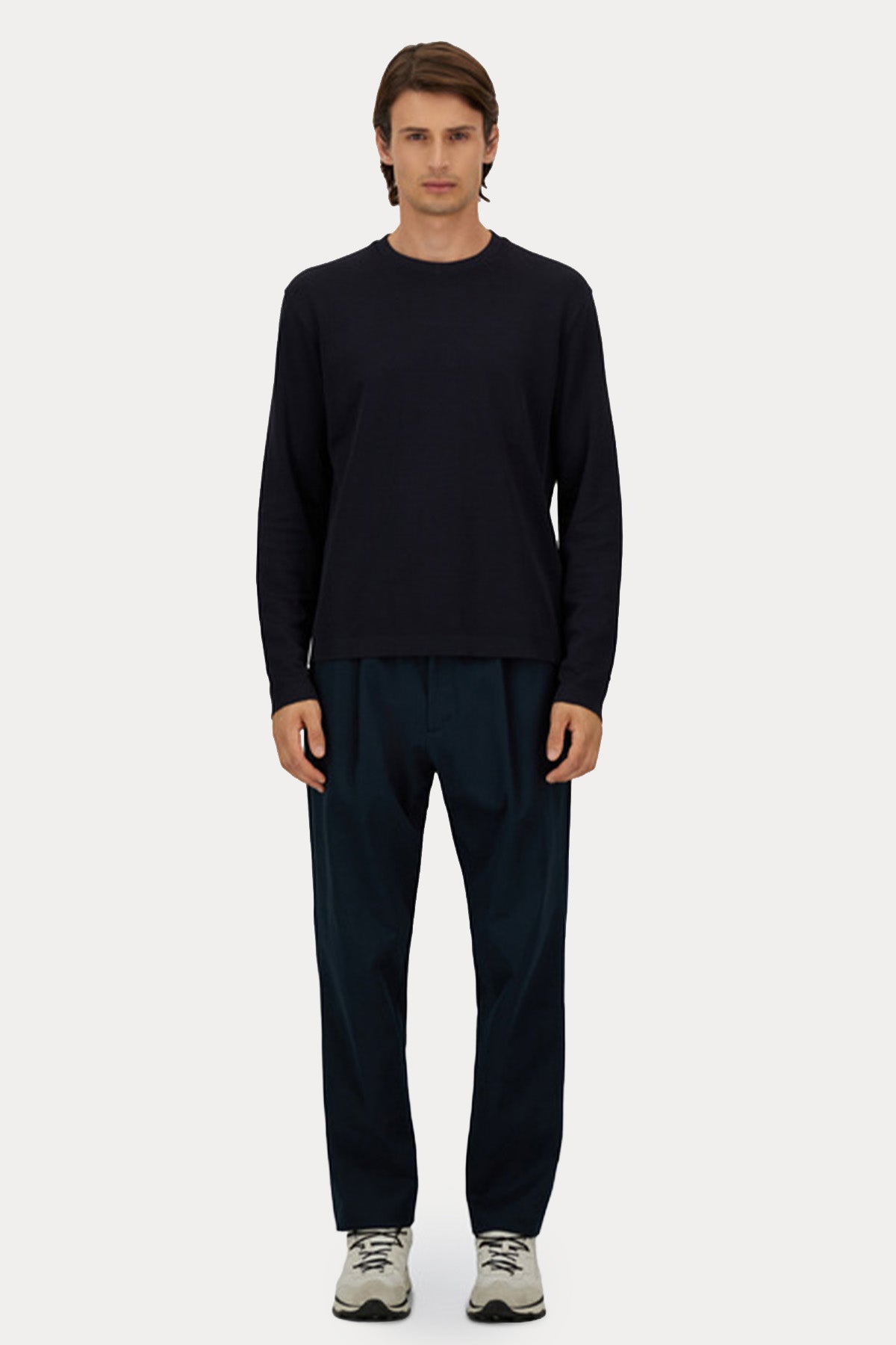 Herno Regular Fit Beli Lastikli Tek Pile Yandan Cepli Pantolon