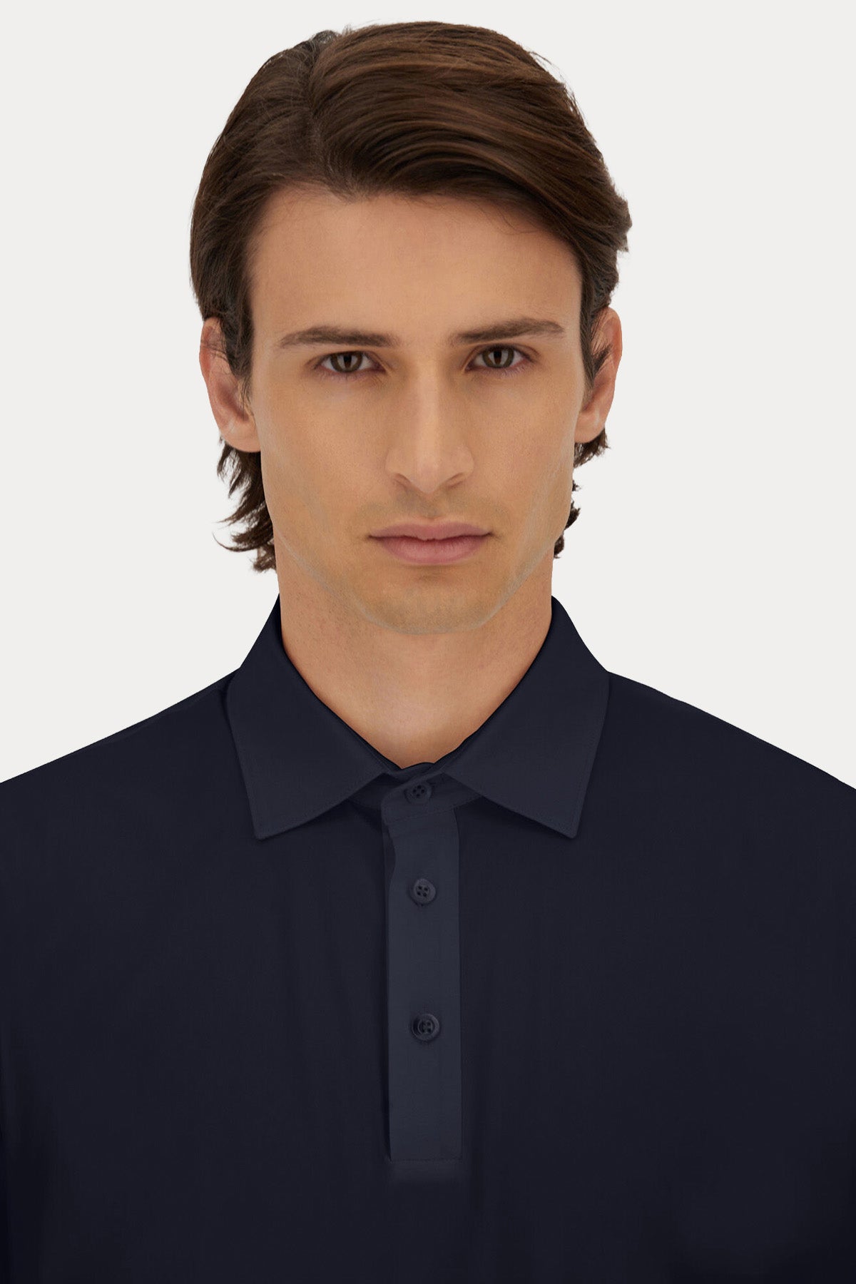 Herno Regular Fit Polo Yaka Streç T-shirt-T-shirt-Libas