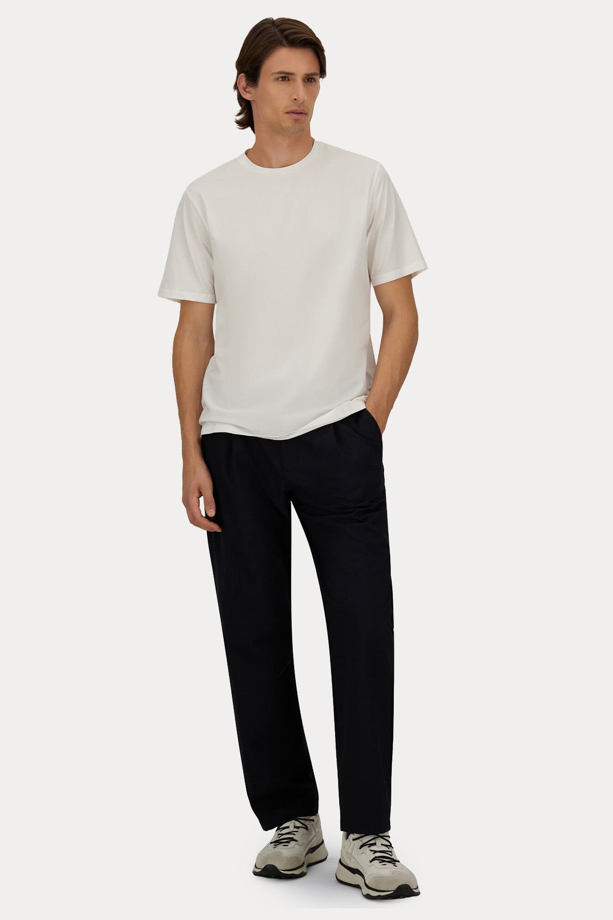 Herno Regular Fit Tek Pile Beli Lastikli Streç Pantolon-Pantolon-Libas