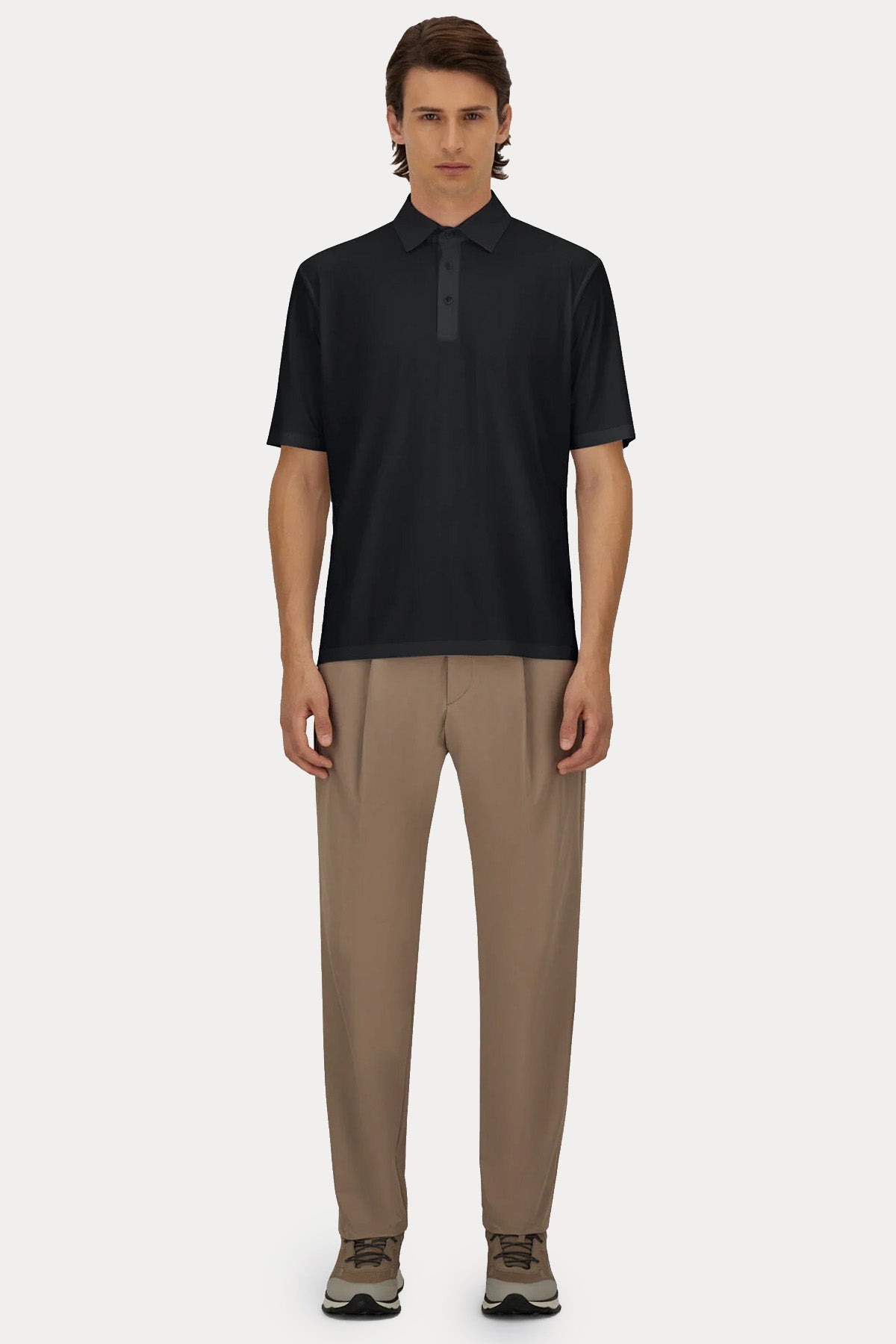 Herno Regular Fit Polo Yaka Streç T-shirt-T-shirt-Libas