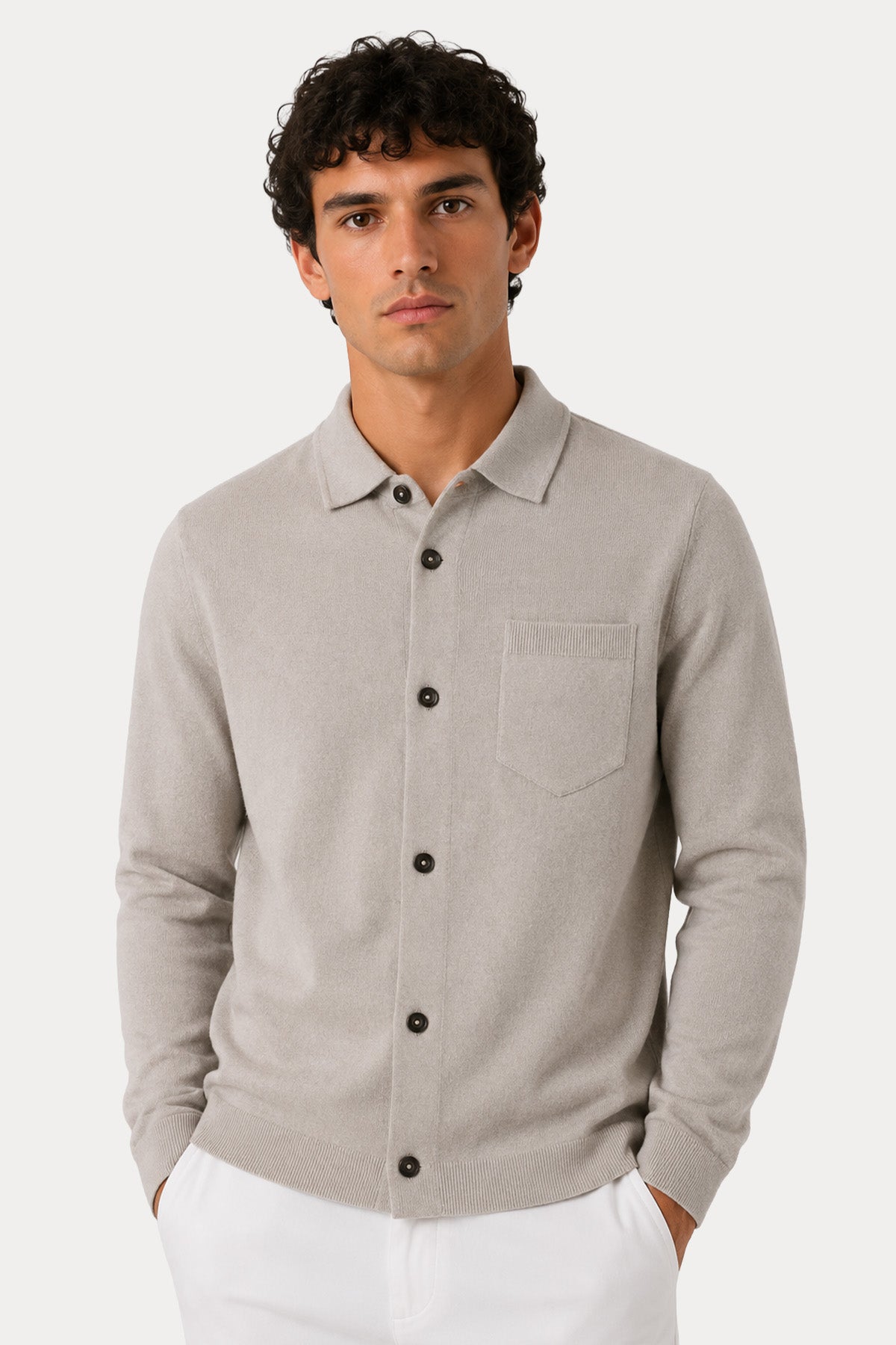 Herno Regular Fit Dokuma Kumaş Cep Detaylı Gömlek