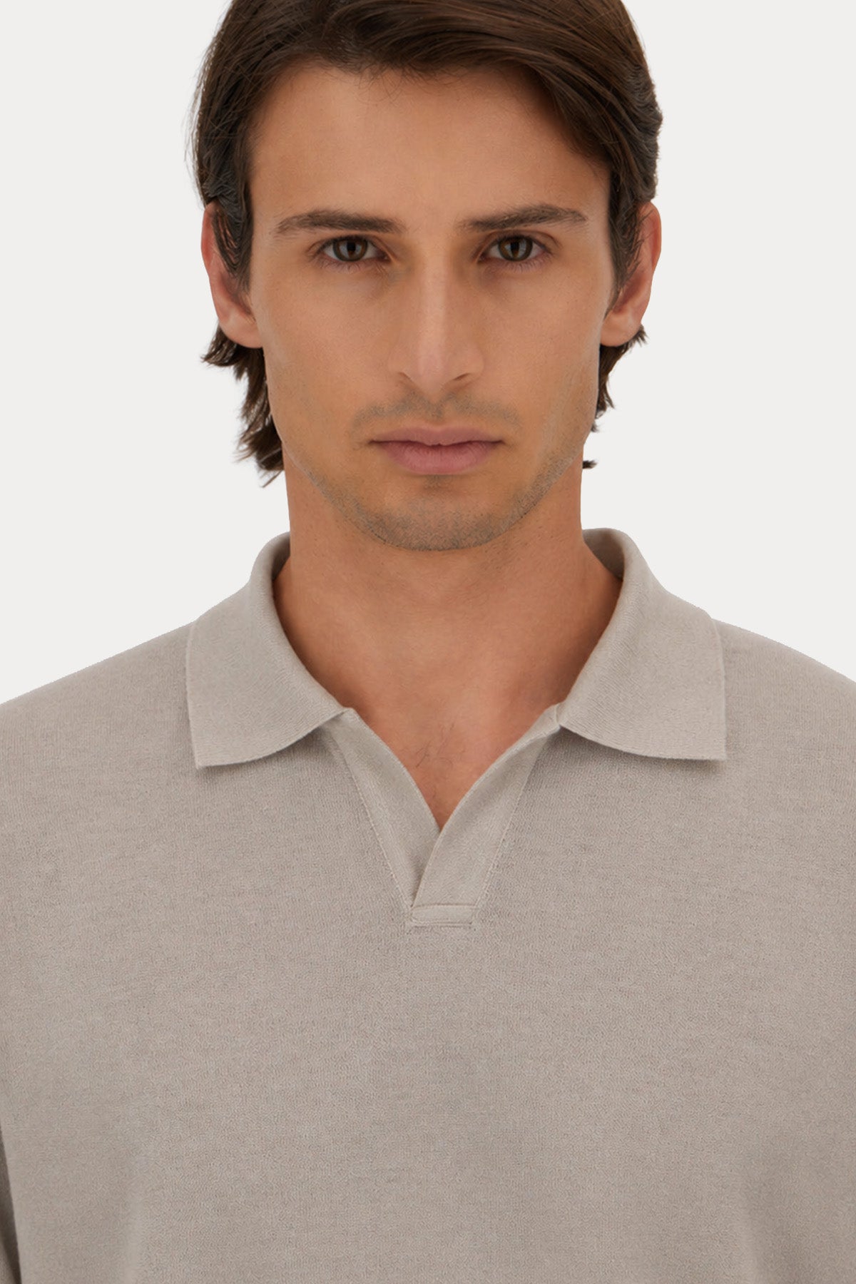 Herno Regular Fit Polo Yaka İnce Örgü T-shirt-T-shirt-Libas