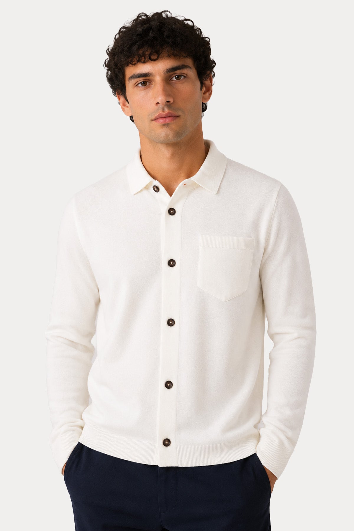 Herno Regular Fit Dokuma Kumaş Cep Detaylı Gömlek