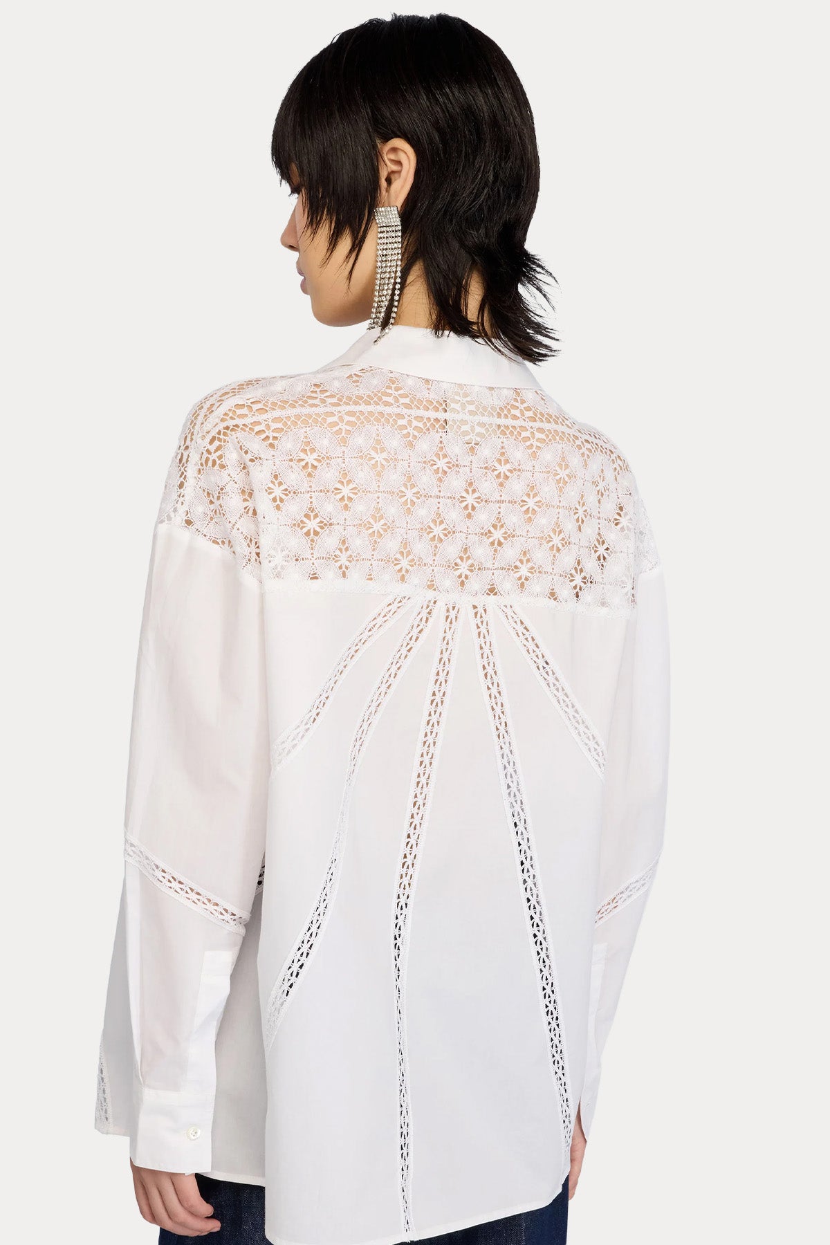 Semicouture Comfort Fit Nakış Desenli Poplin Gömlek-Gömlek-Libas