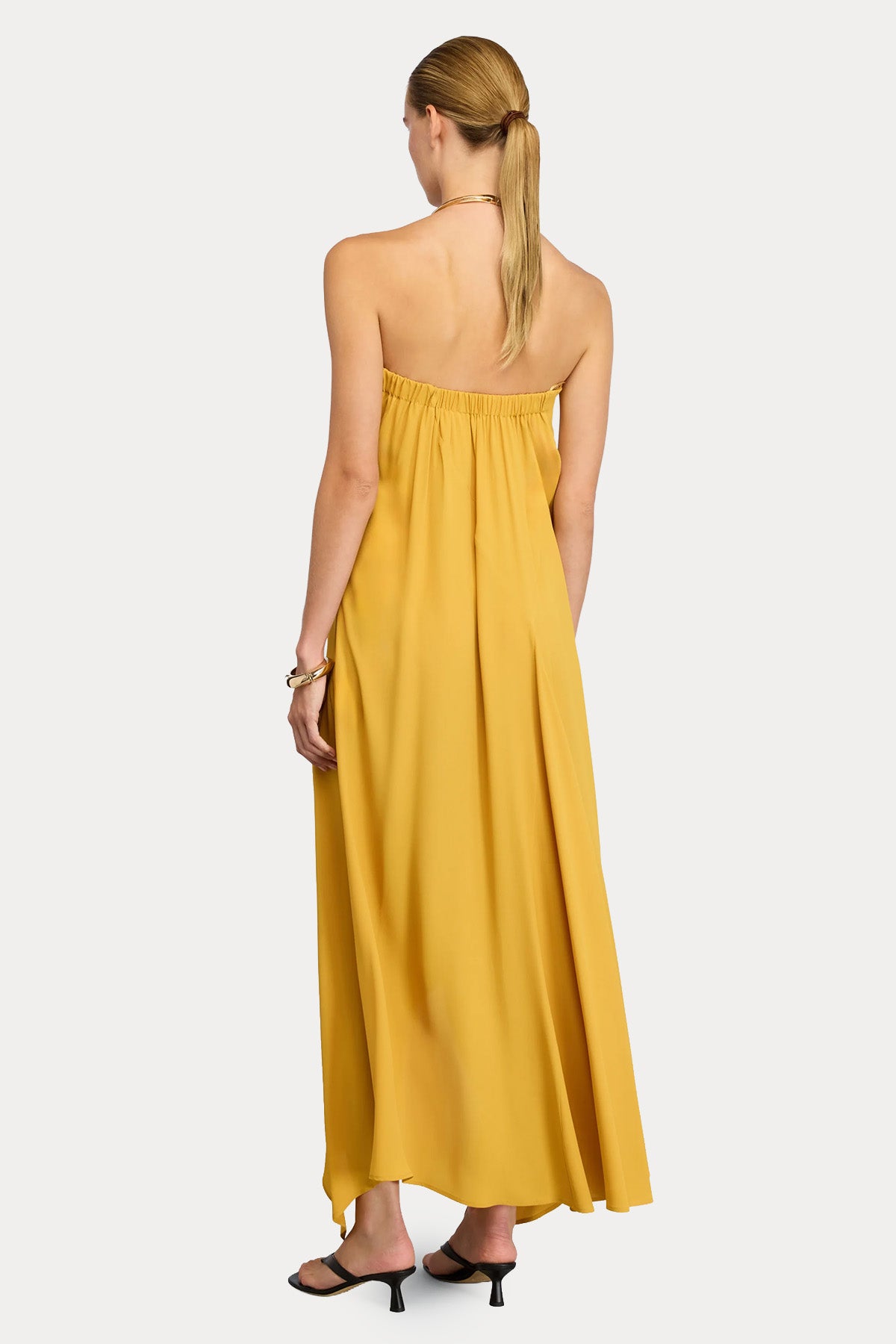 Semicouture Relaxed Fit Straplez Bandeau Maxi Elbise-Elbise-Libas