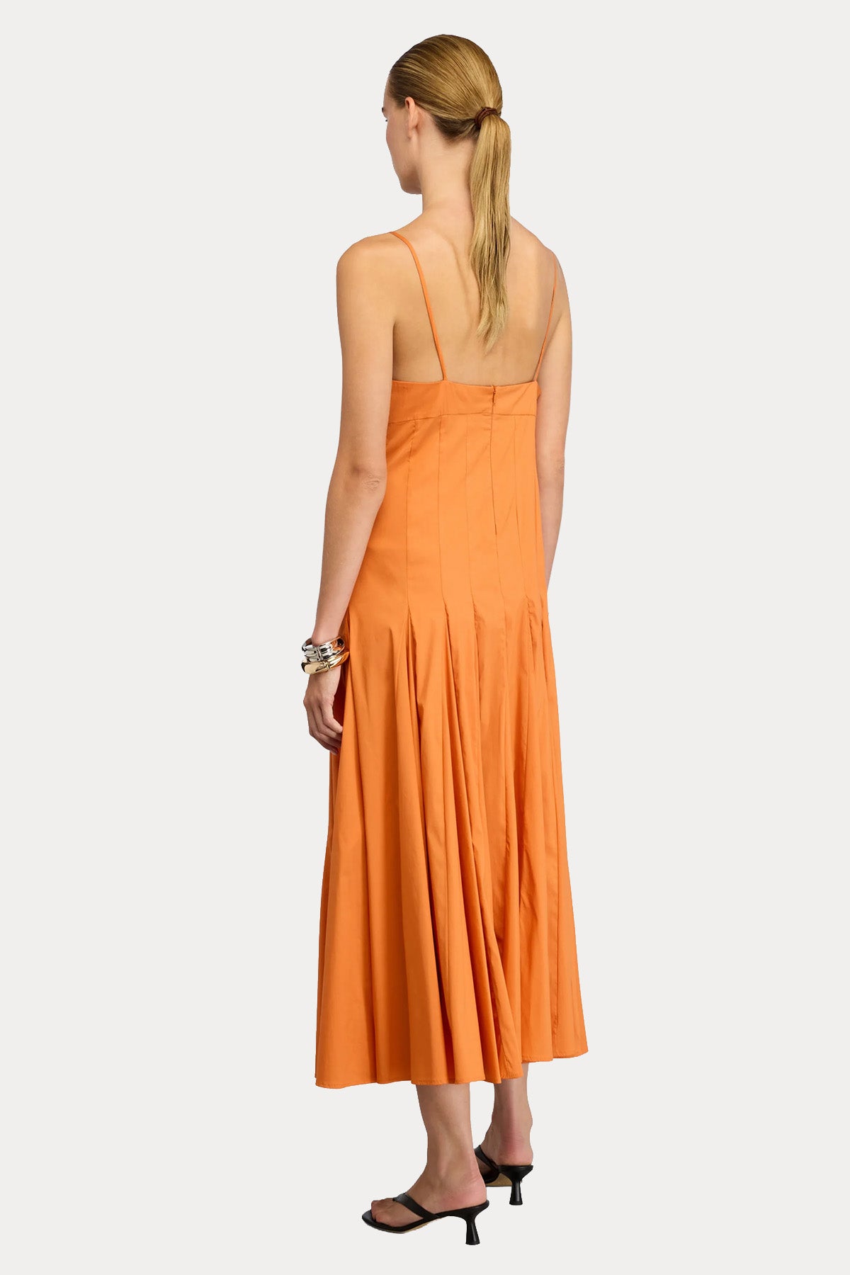 Semicouture Regular Fit Poplin Streç Midi Elbise-Elbise-Libas