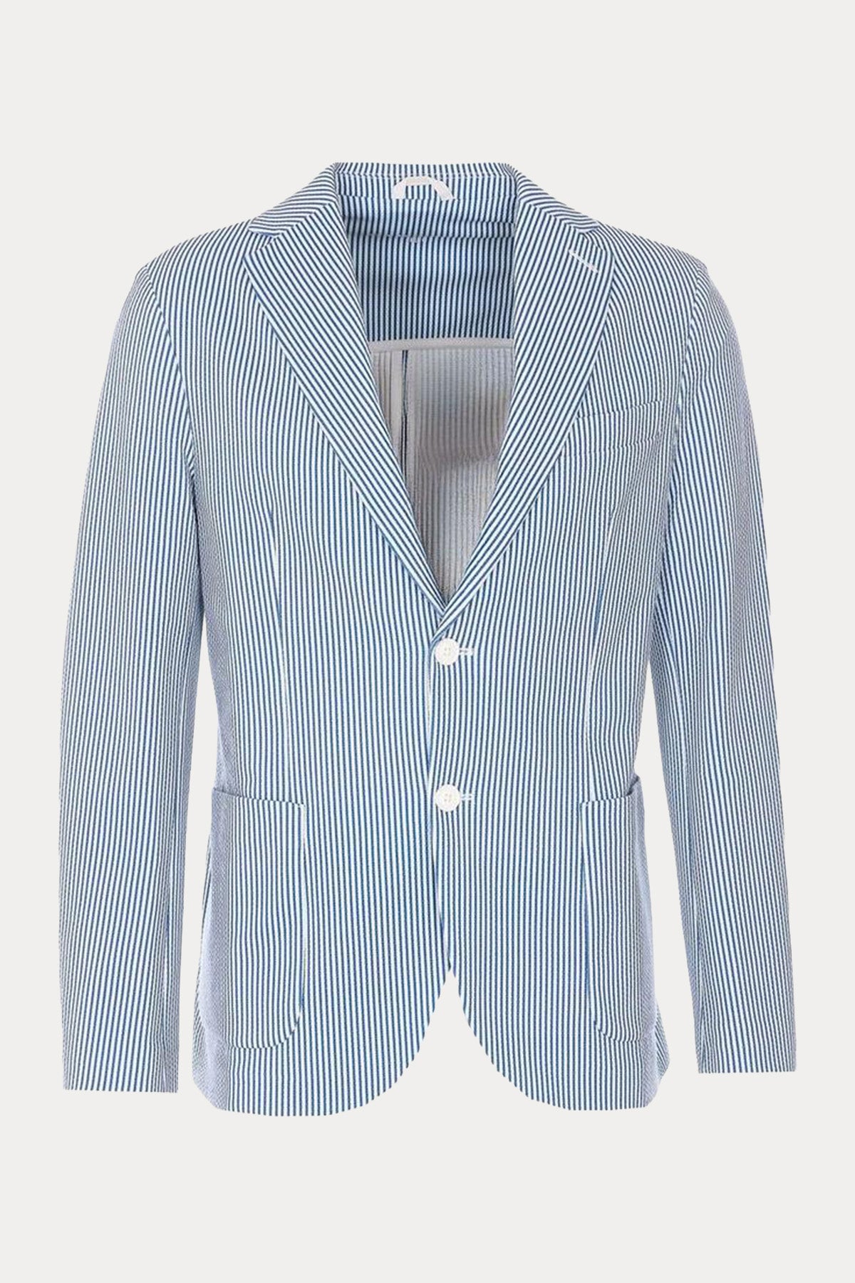 Circolo 1901 Çizgili Streç Gofre Kumaş Blazer Ceket