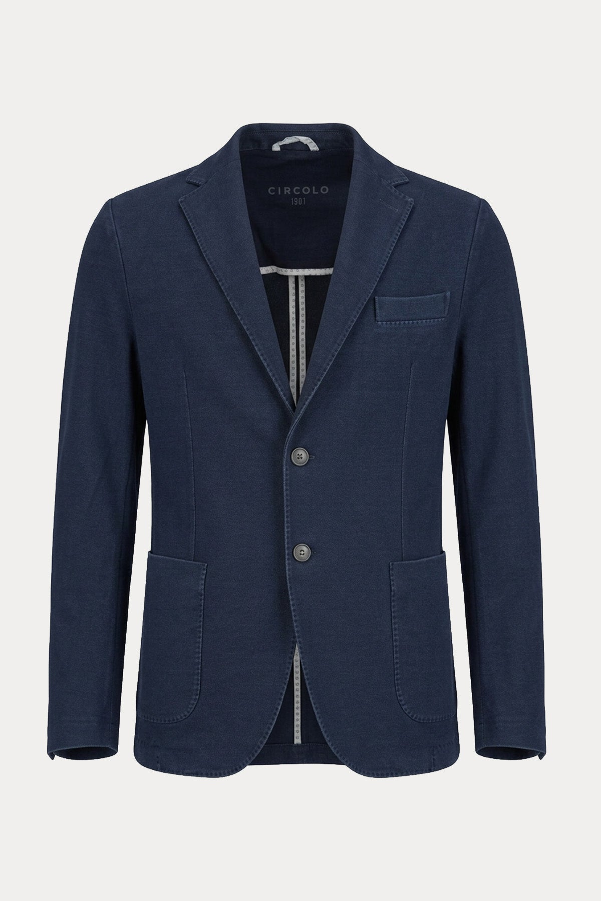 Circolo 1901 Spor Cepli Streç Denim Blazer Ceket