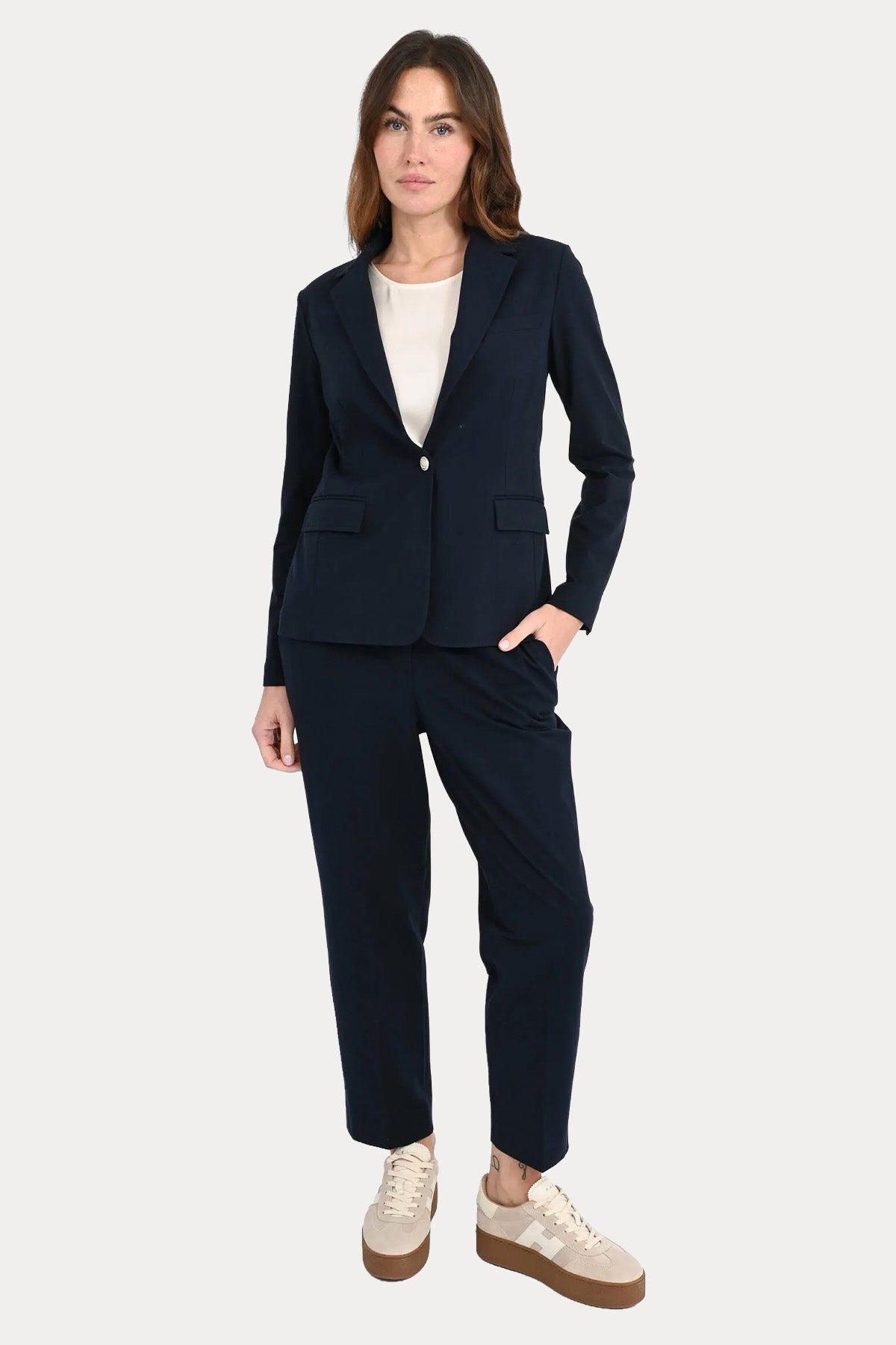 Circolo 1901 Slim Fit Beli Lastikli Streç Pantolon-Pantolon-Libas
