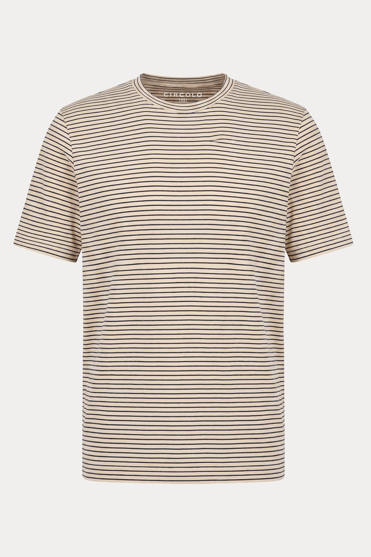 Circolo 1901 Regular Fit Yuvarlak Yaka Çizgili T-shirt