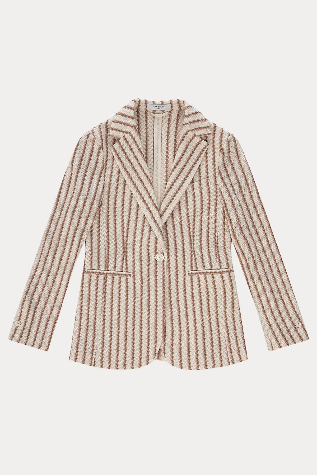 Circolo 1901 Çizgili Örgü Blazer Ceket