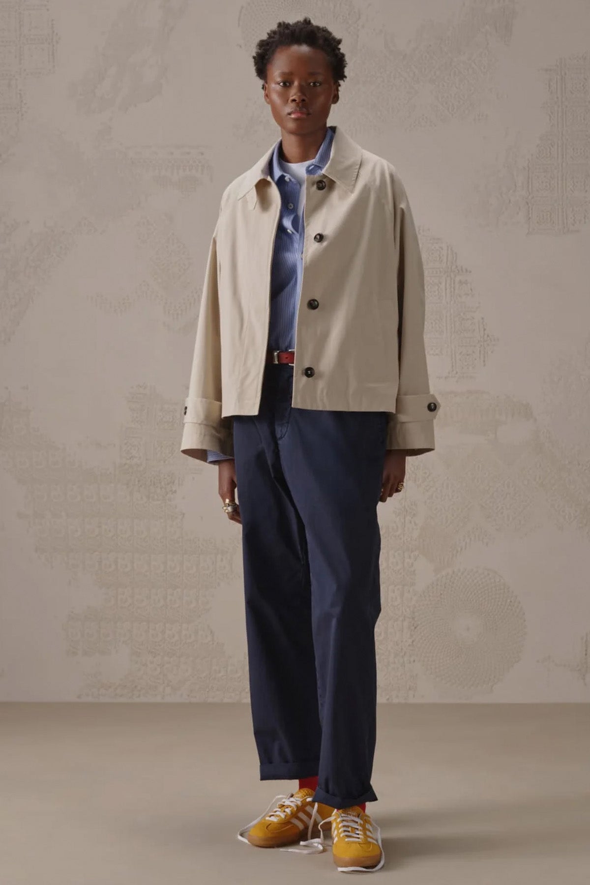 Circolo 1901 Boxy Fit Streç Kısa Trençkot