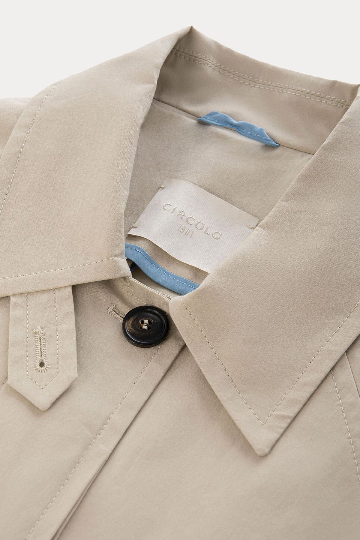 Circolo 1901 Boxy Fit Streç Kısa Trençkot-Trençkot-Libas