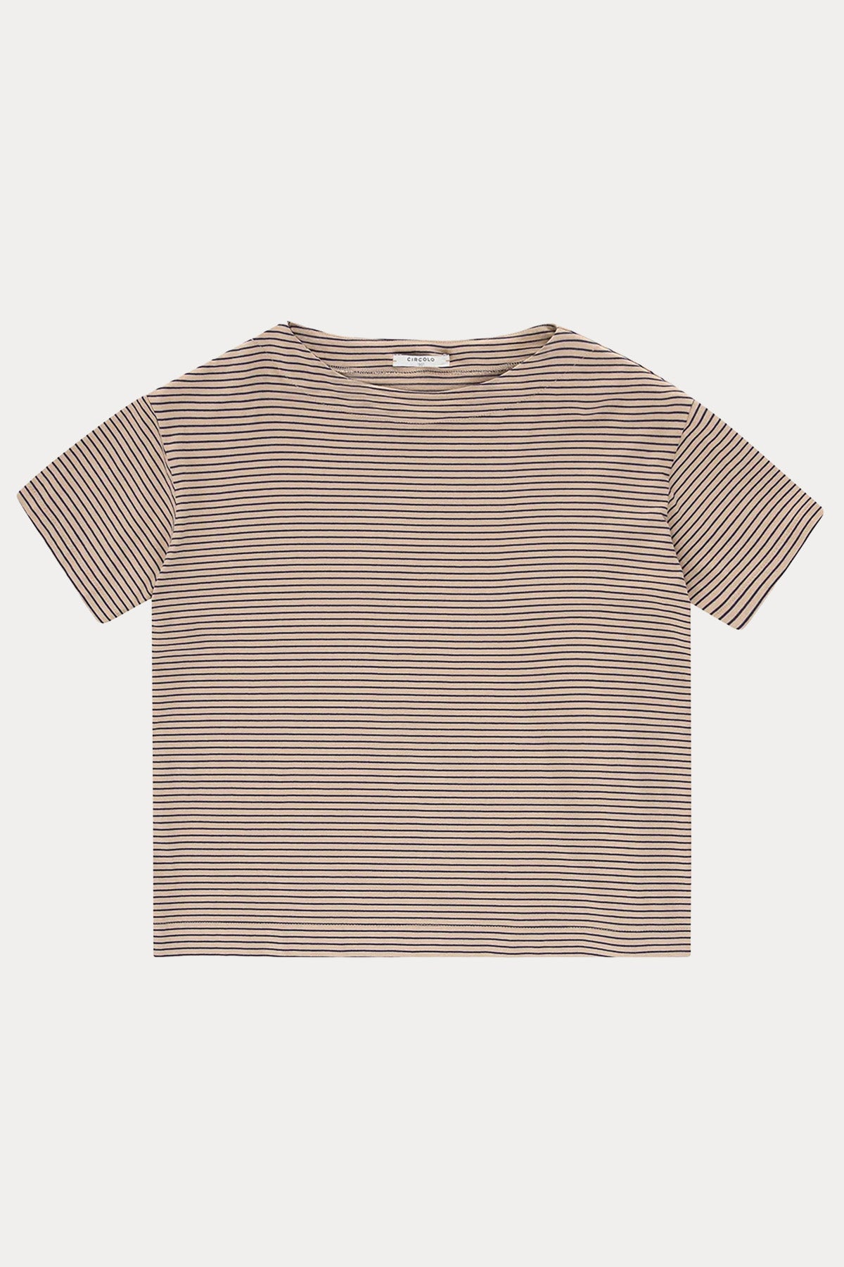 Circolo 1901 Regular Fit Yuvarlak Yaka Çizgili T-shirt