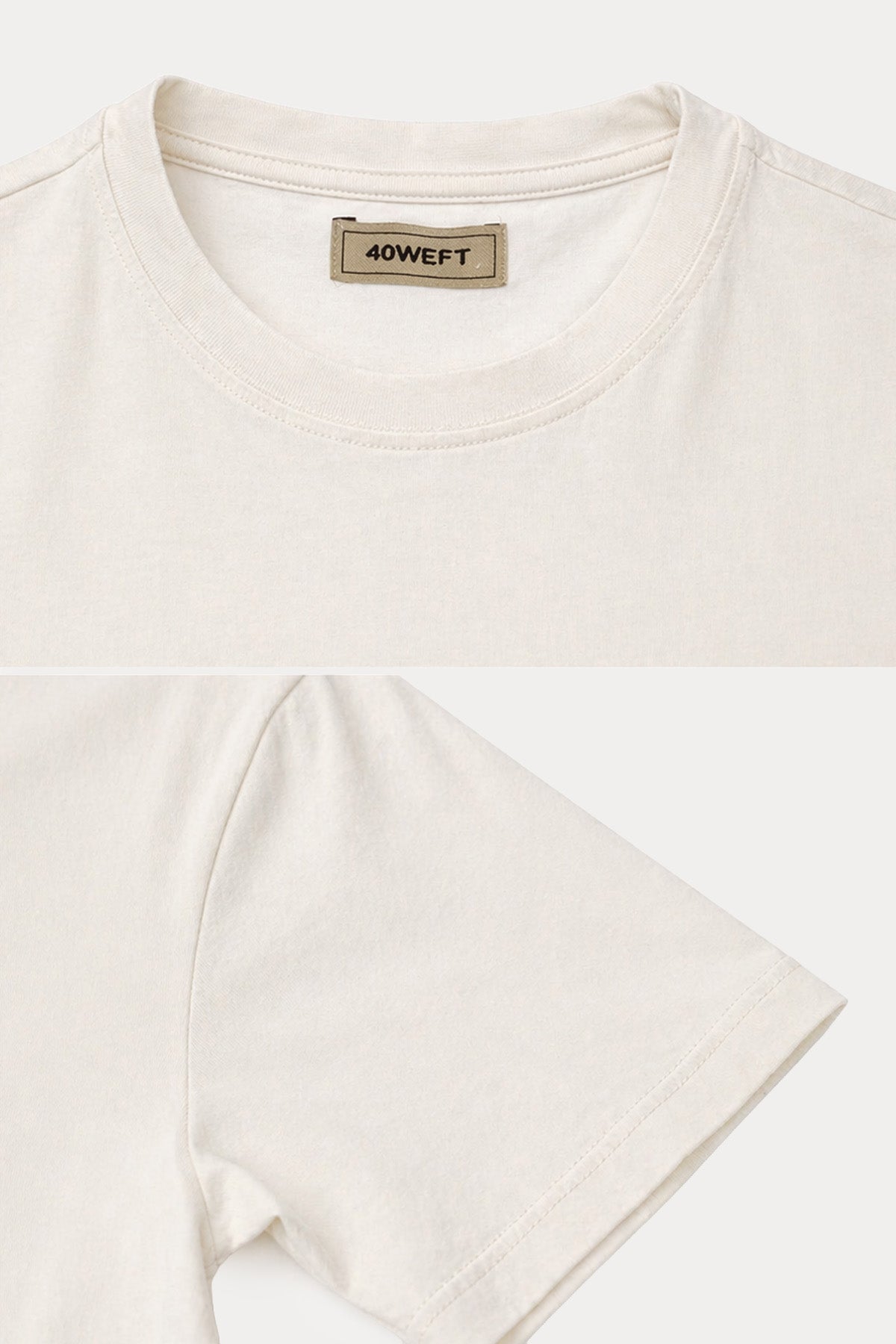 40 Weft Sam Streç Yuvarlak Yaka T-shirt-T-shirt-Libas