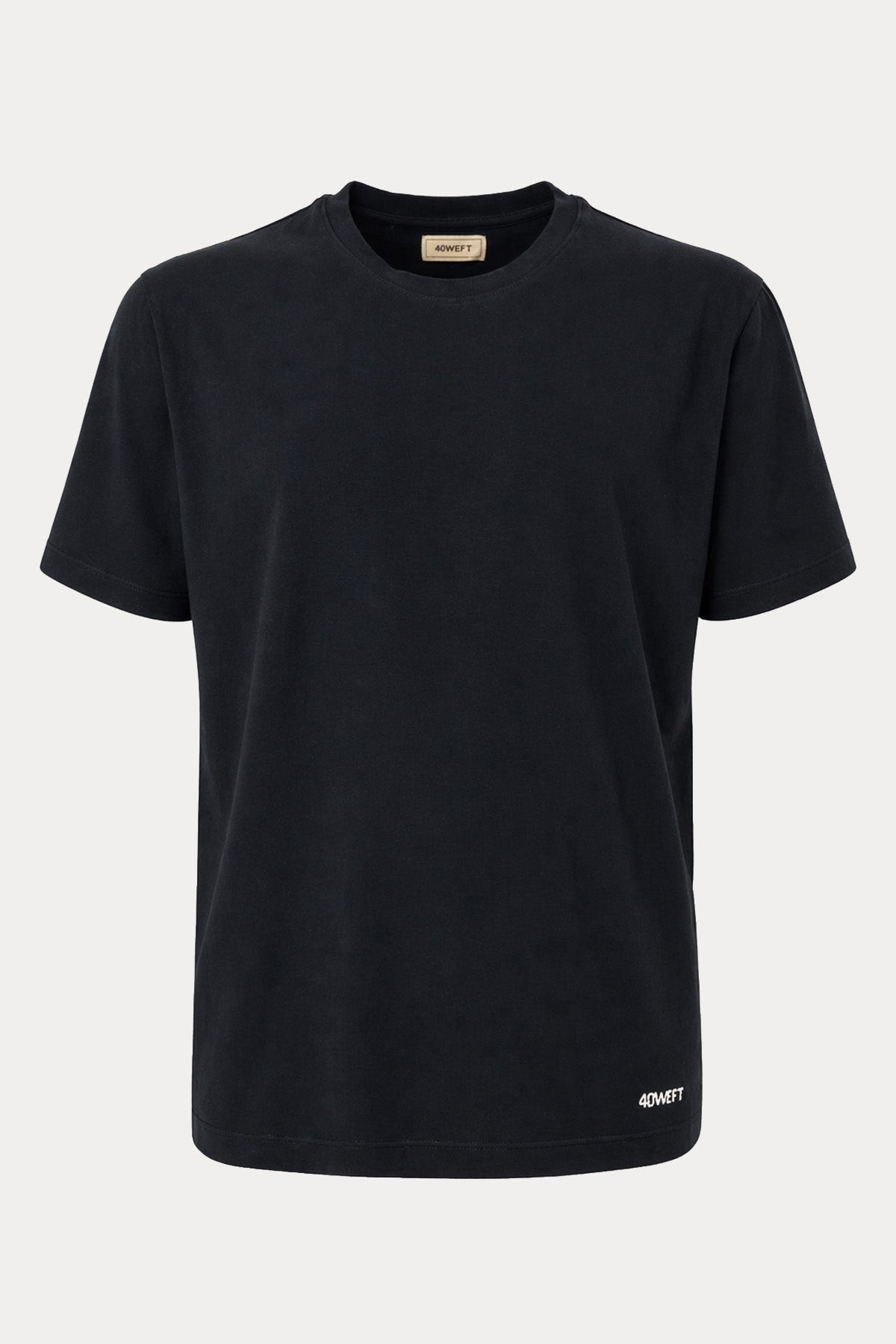 40 Weft Sam Streç Yuvarlak Yaka T-shirt-T-shirt-Libas