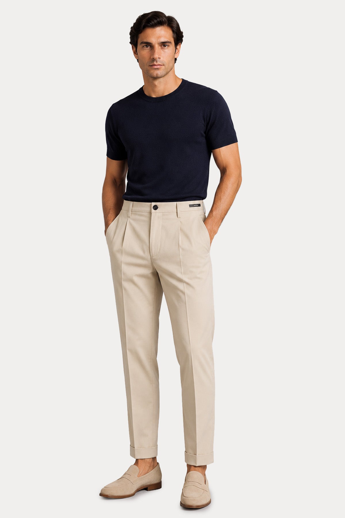 Michael Coal Relaxed Fit Tek Pile Duble Paça Pantolon