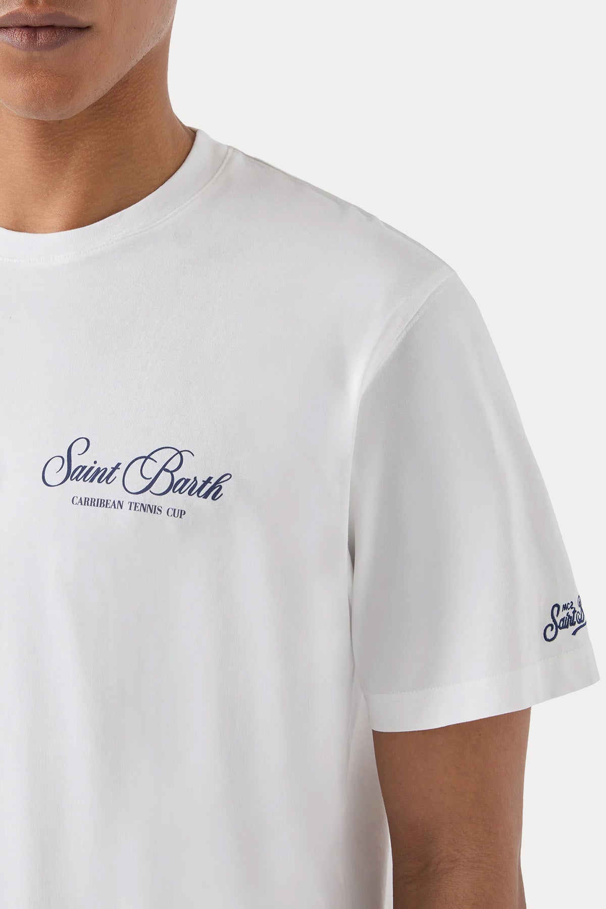 Saint Barth Regular Fit Yuvarlak Yaka Logolu T-shirt-T-shirt-Libas