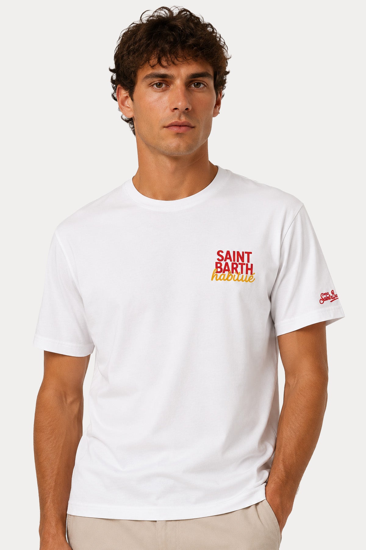 Saint Barth Relaxed Fit Yuvarlak Yaka Logolu T-shirt