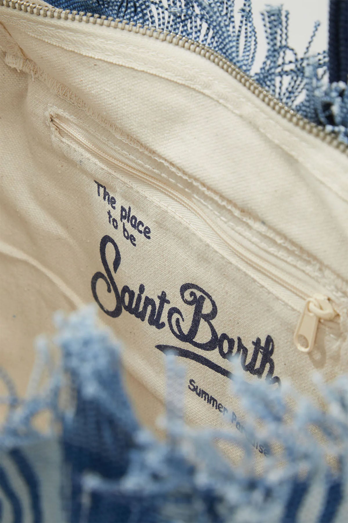 Saint Barth Medium Logolu Kanvas Çanta