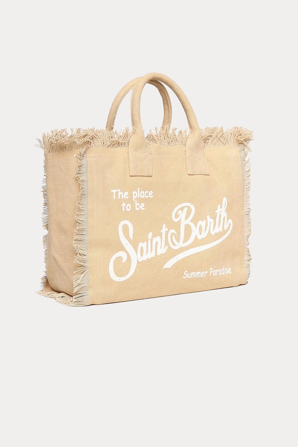 Saint Barth Medium Logolu Kanvas Çanta-Çanta-Libas