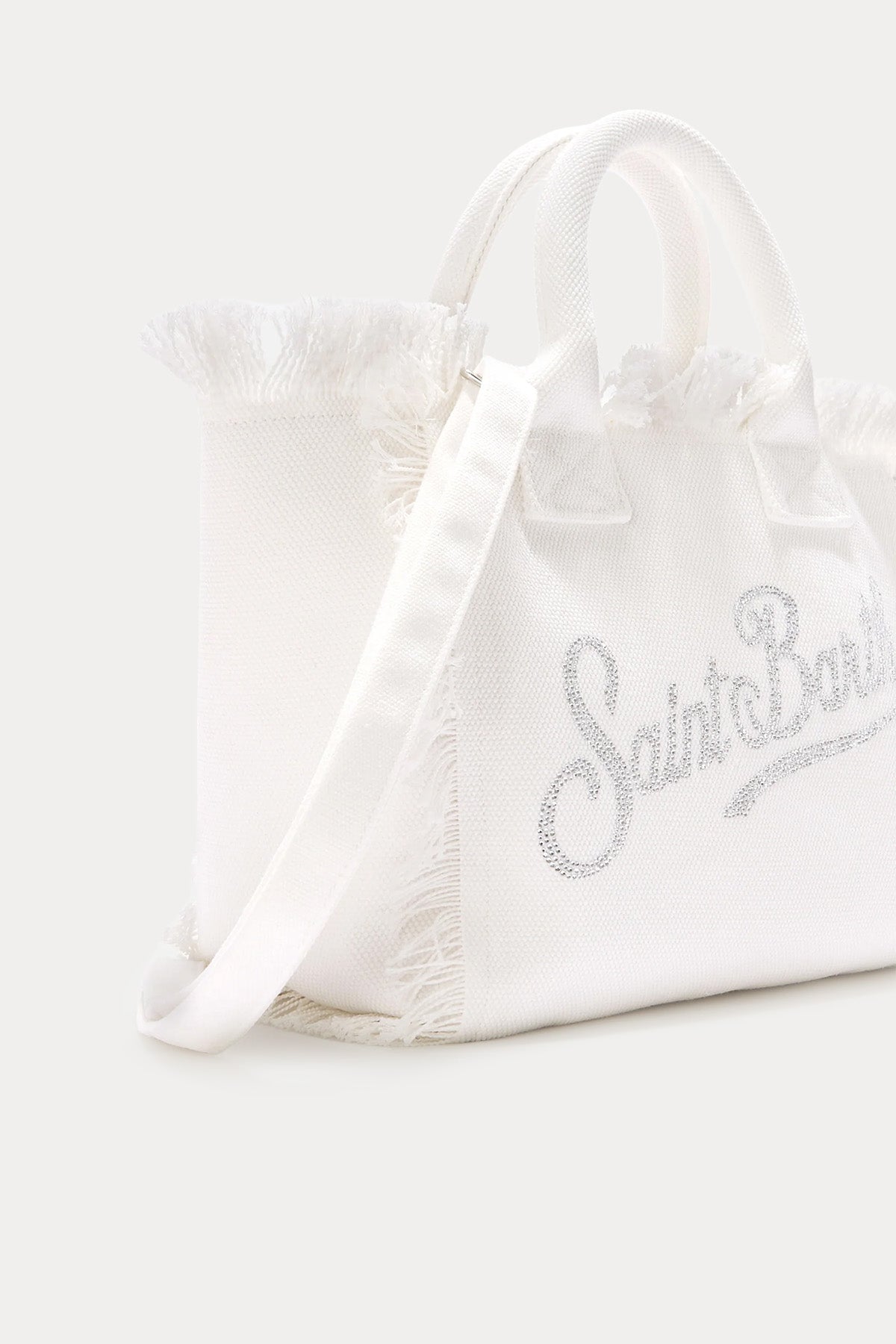 Saint Barth Medium Logolu Kanvas Çanta-Çanta-Libas