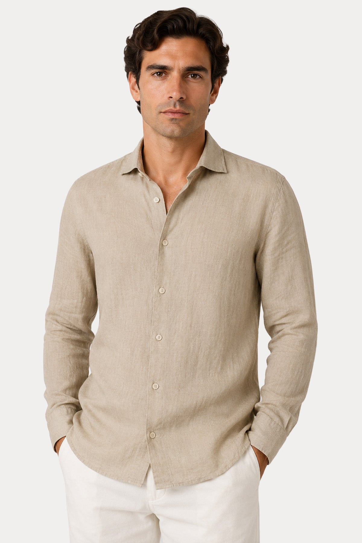 Saint Barth Regular Fit Keten Gömlek