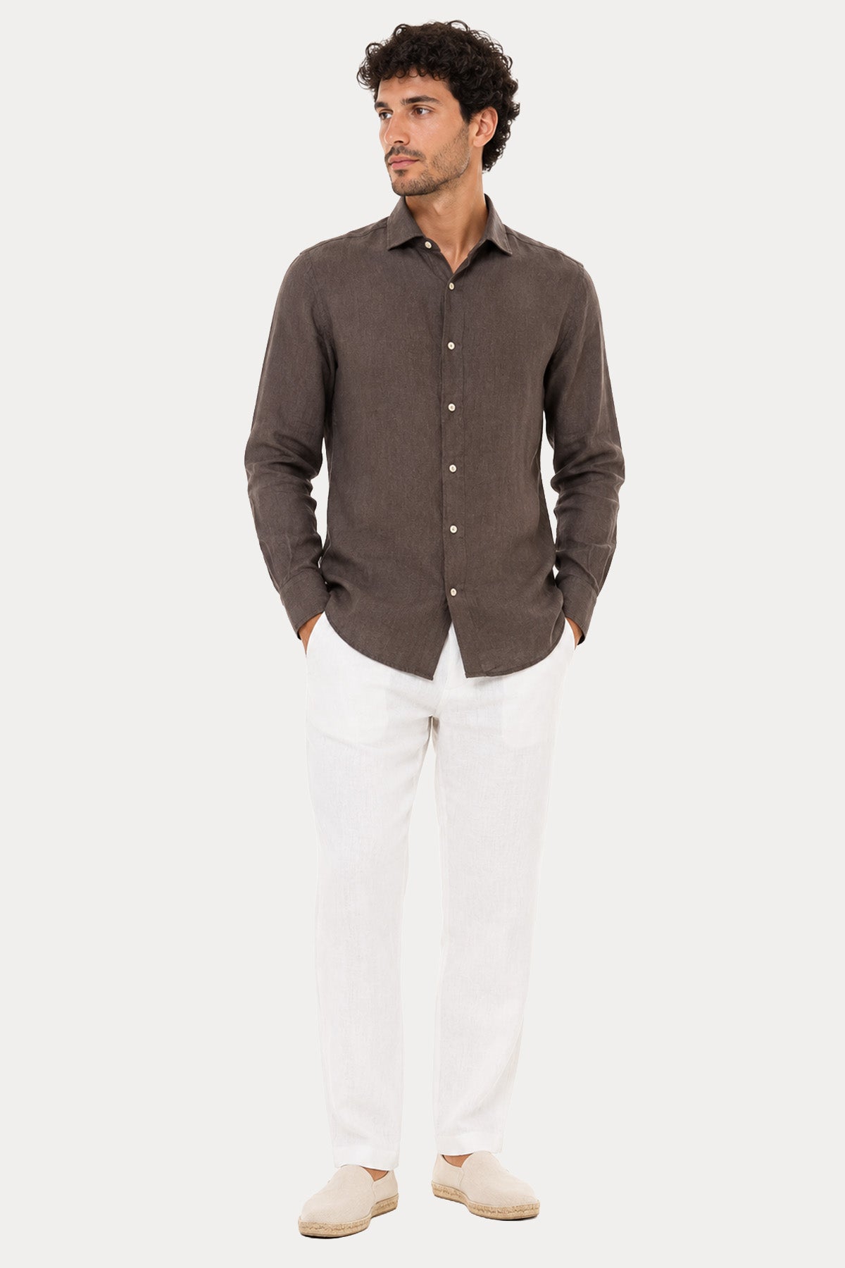 Saint Barth Regular Fit Keten Gömlek