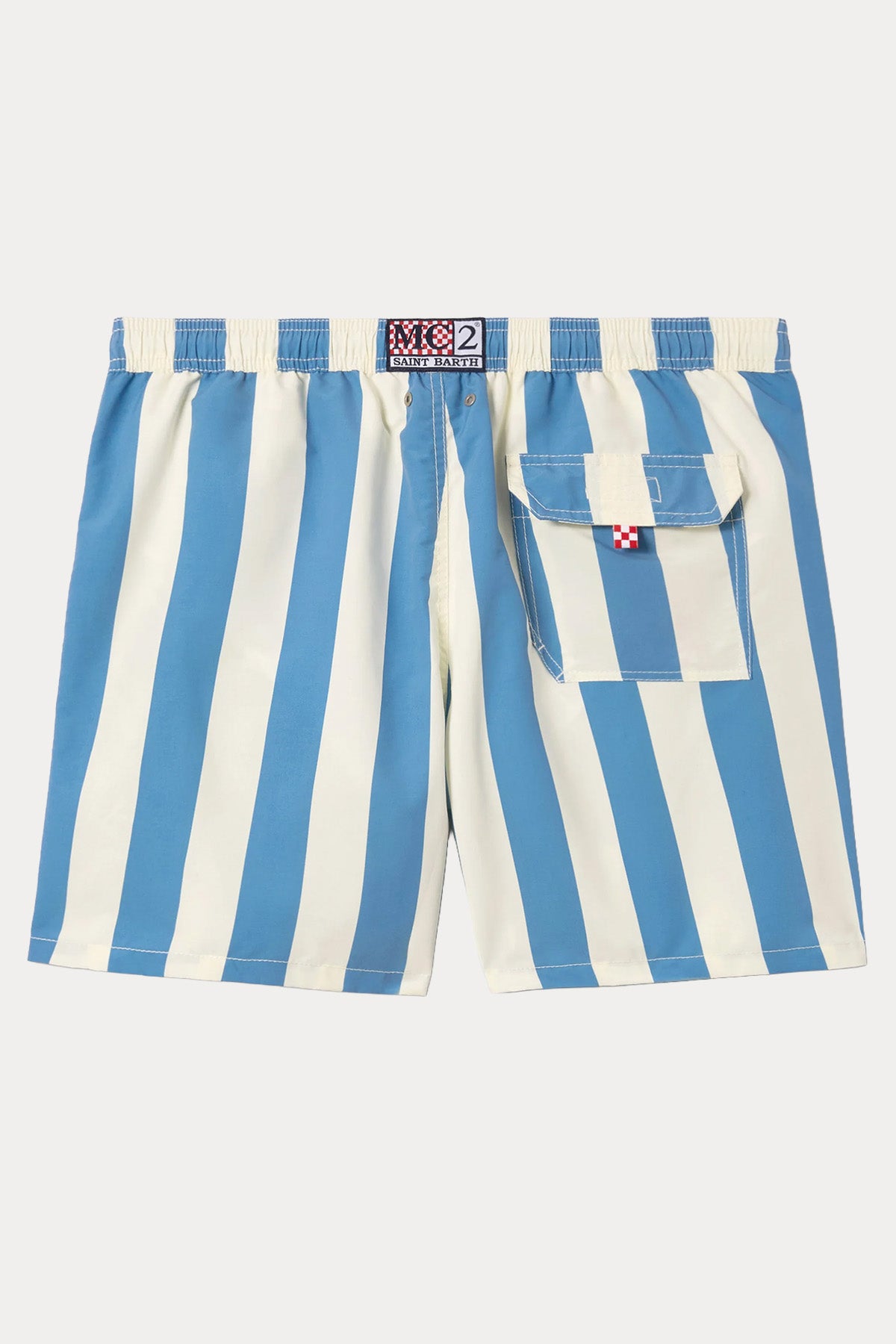 Saint Barth Beli Lastikli Çizgili Şort Mayo