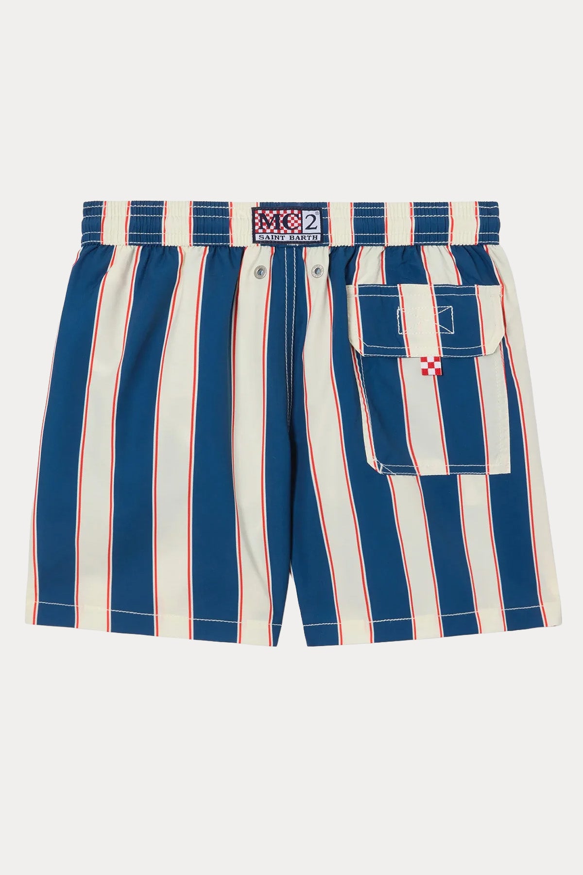 Saint Barth Beli Lastikli Çizgili Şort Mayo