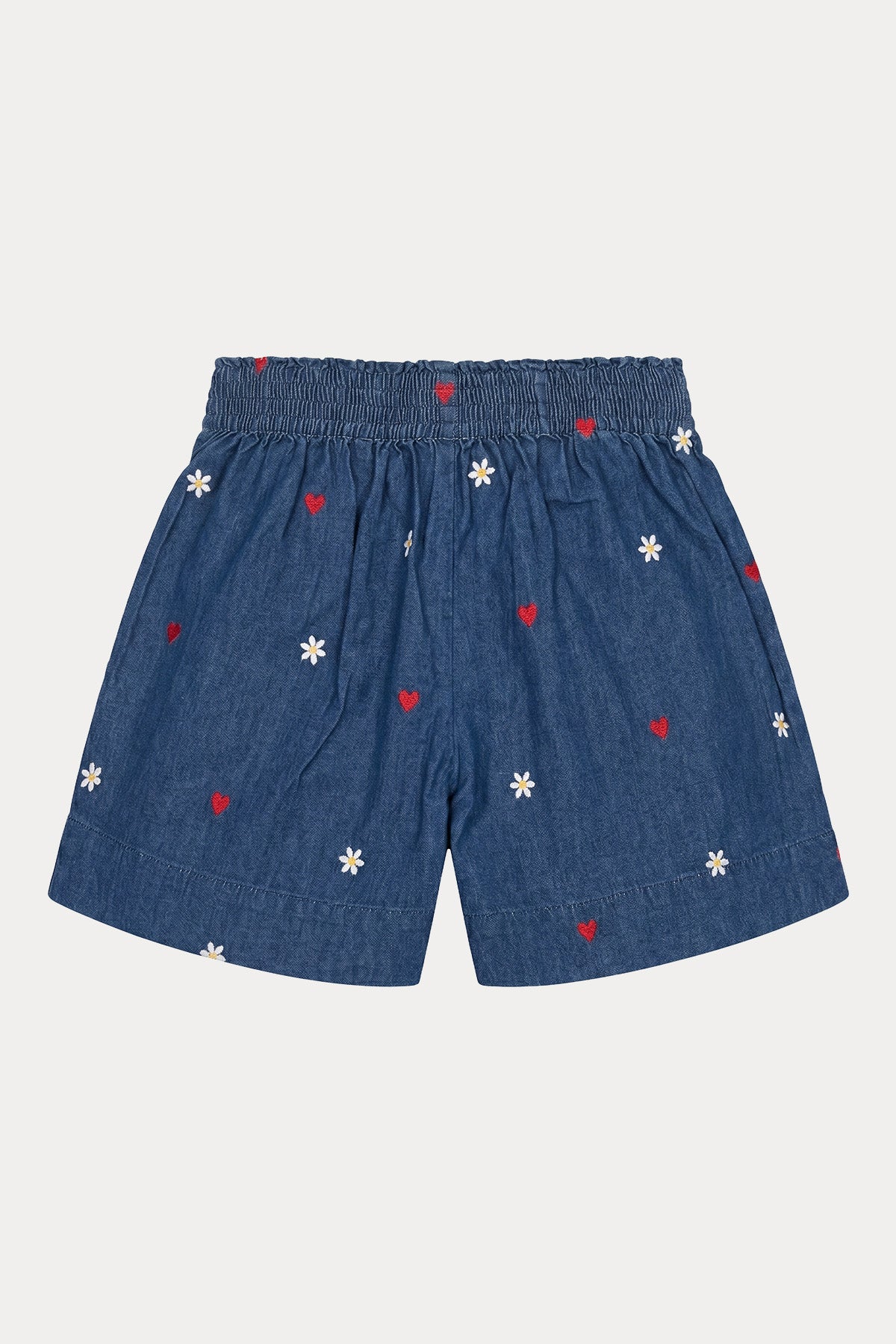 Saint Barth 6-10 Yaş Kız Çocuk Beli Lastikli Denim Şort