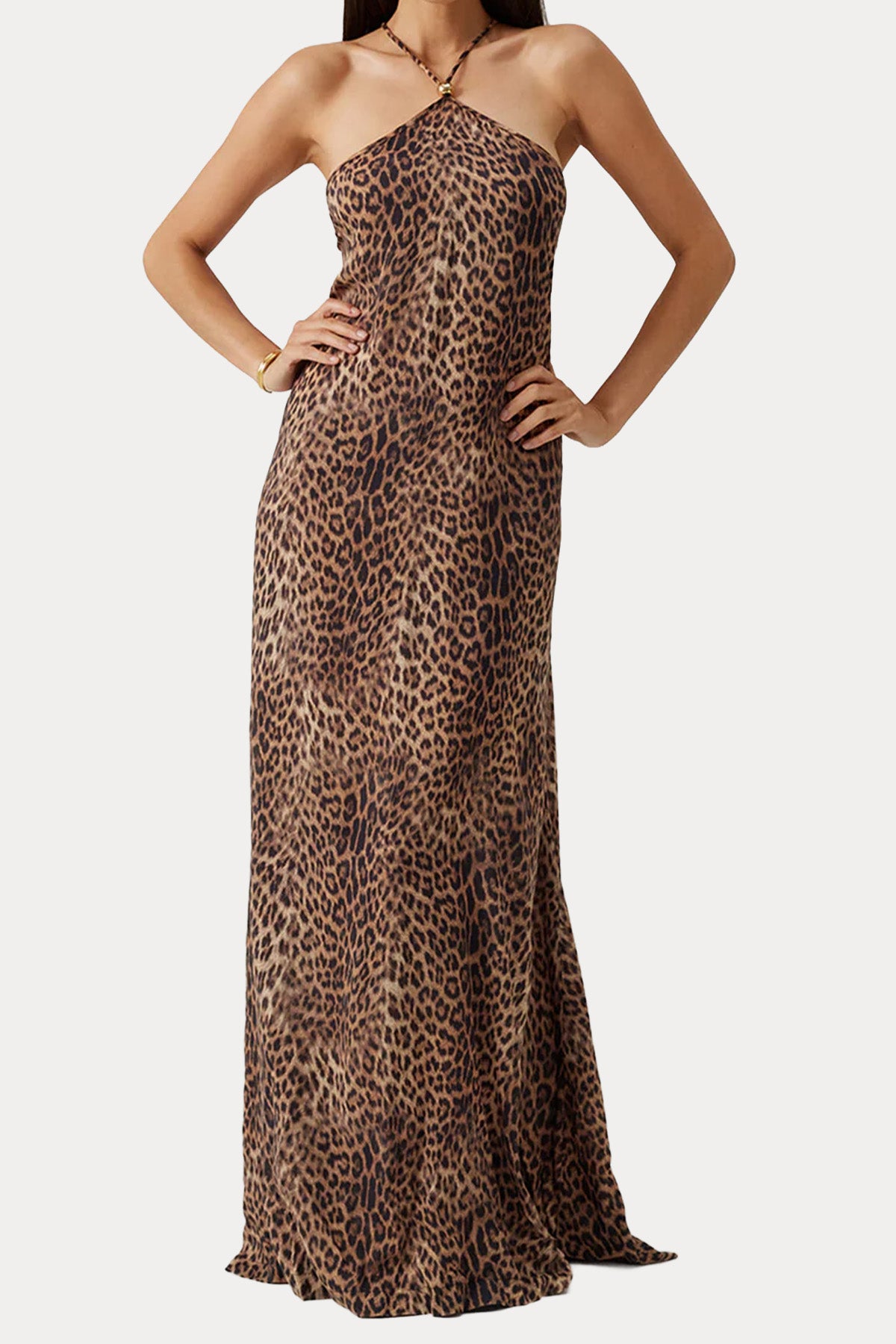 Melissa Odabash Sage Leopar Desenli Maxi Elbise