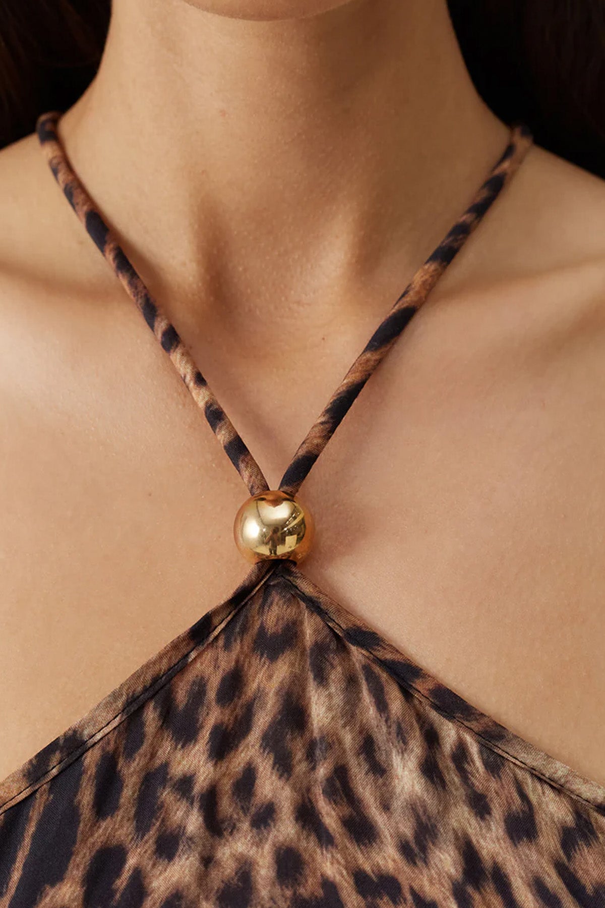 Melissa Odabash Sage Leopar Desenli Maxi Elbise