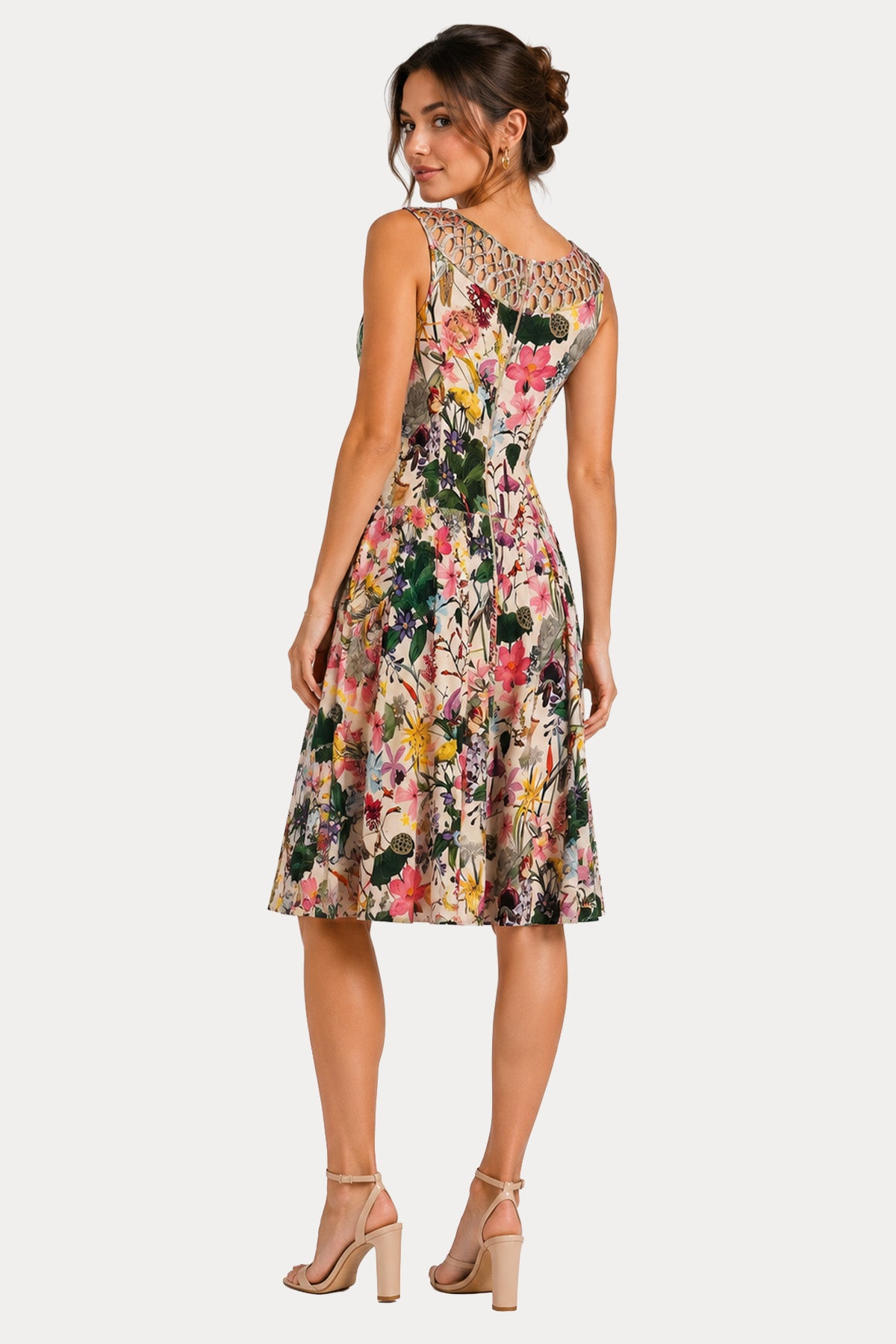 Rene Derhy Marly Regular Fit Çiçek Desenli Mini Elbise
