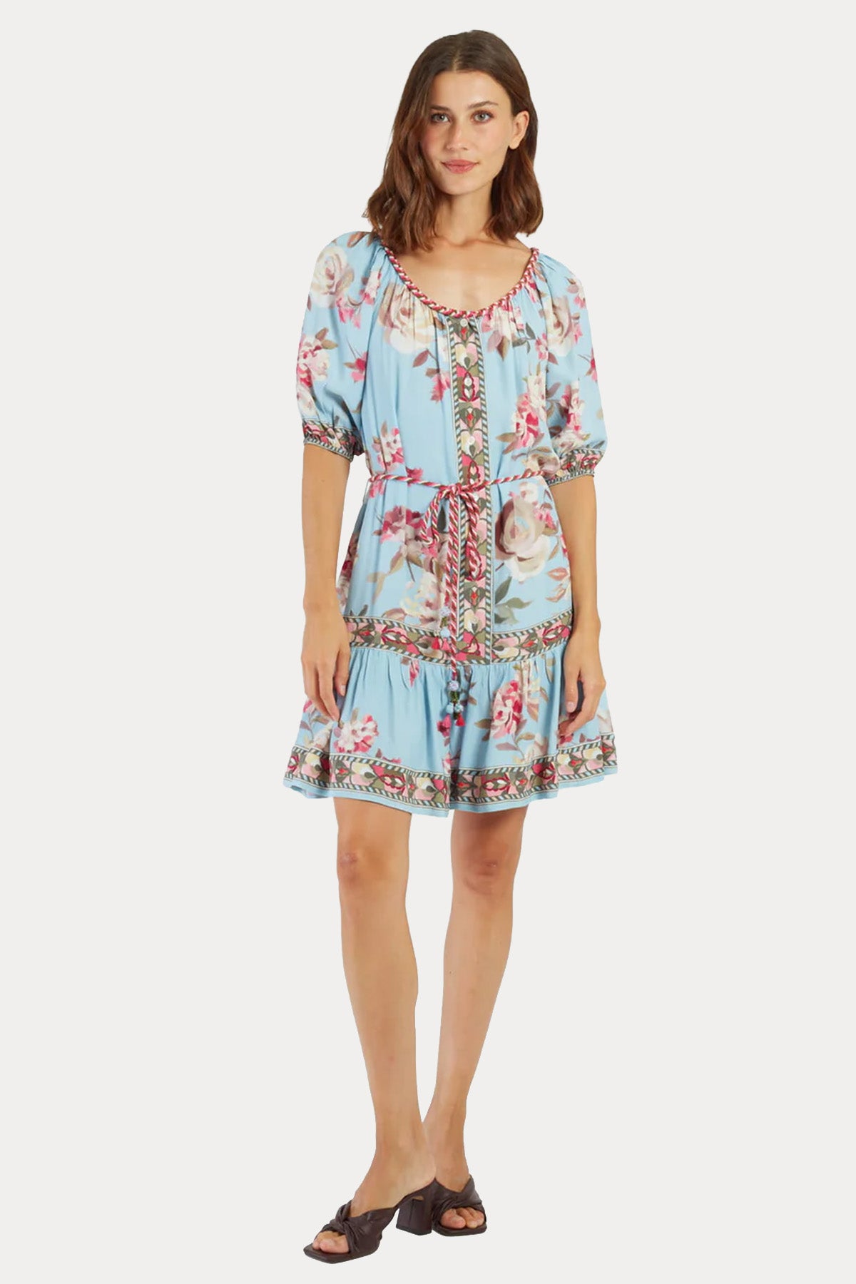 Rene Derhy Milady Comfort Fit Desenli Mini Elbise-Elbise-Libas