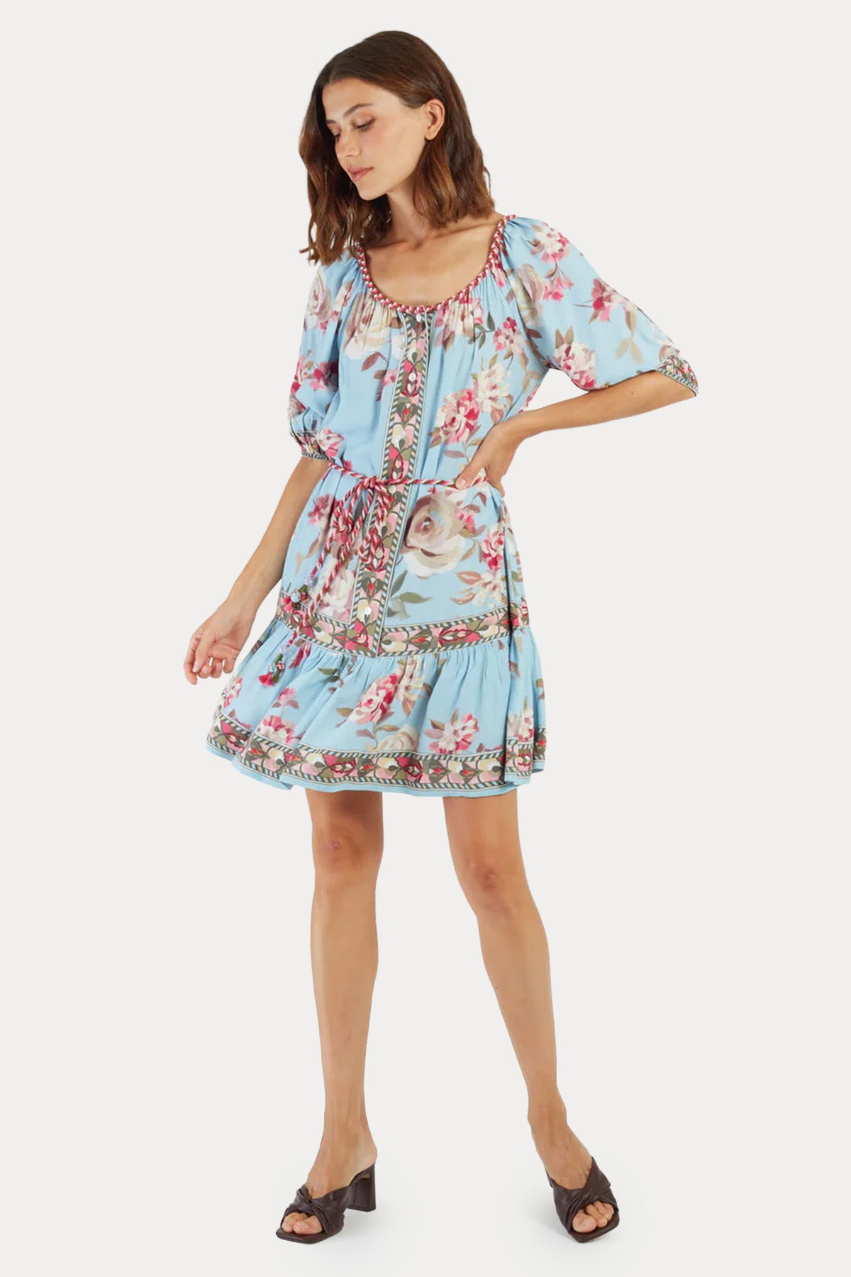 Rene Derhy Milady Comfort Fit Desenli Mini Elbise-Elbise-Libas
