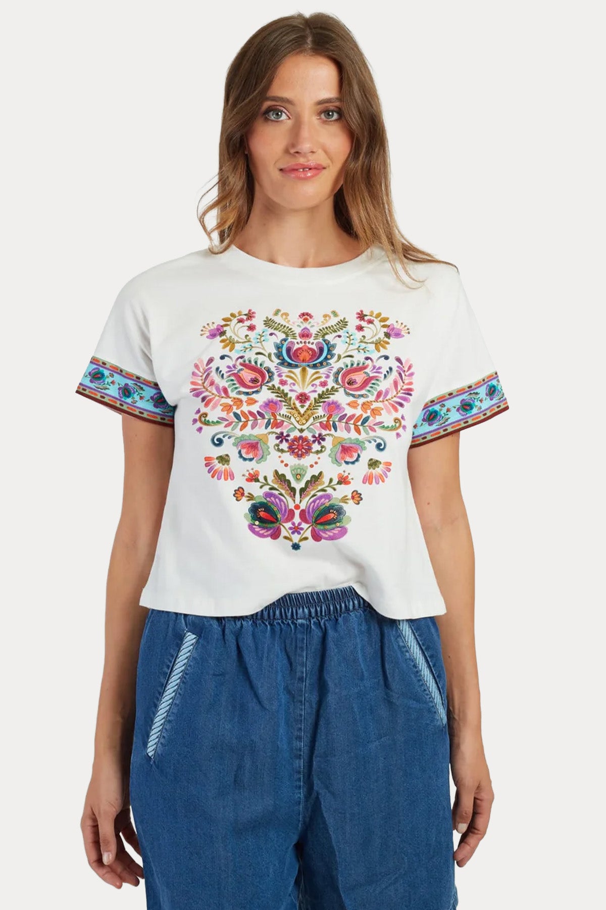 Rene Derhy Cassie Regular Fit Yuvarlak Yaka T-shirt-T-shirt-Libas